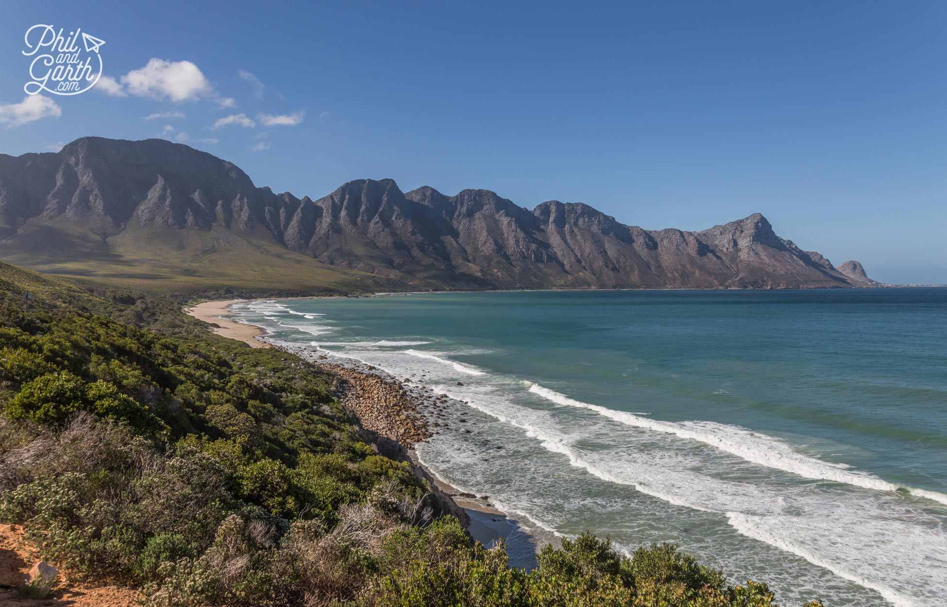 Roadside view of False Bay on the R44 just before Gordon's Bay