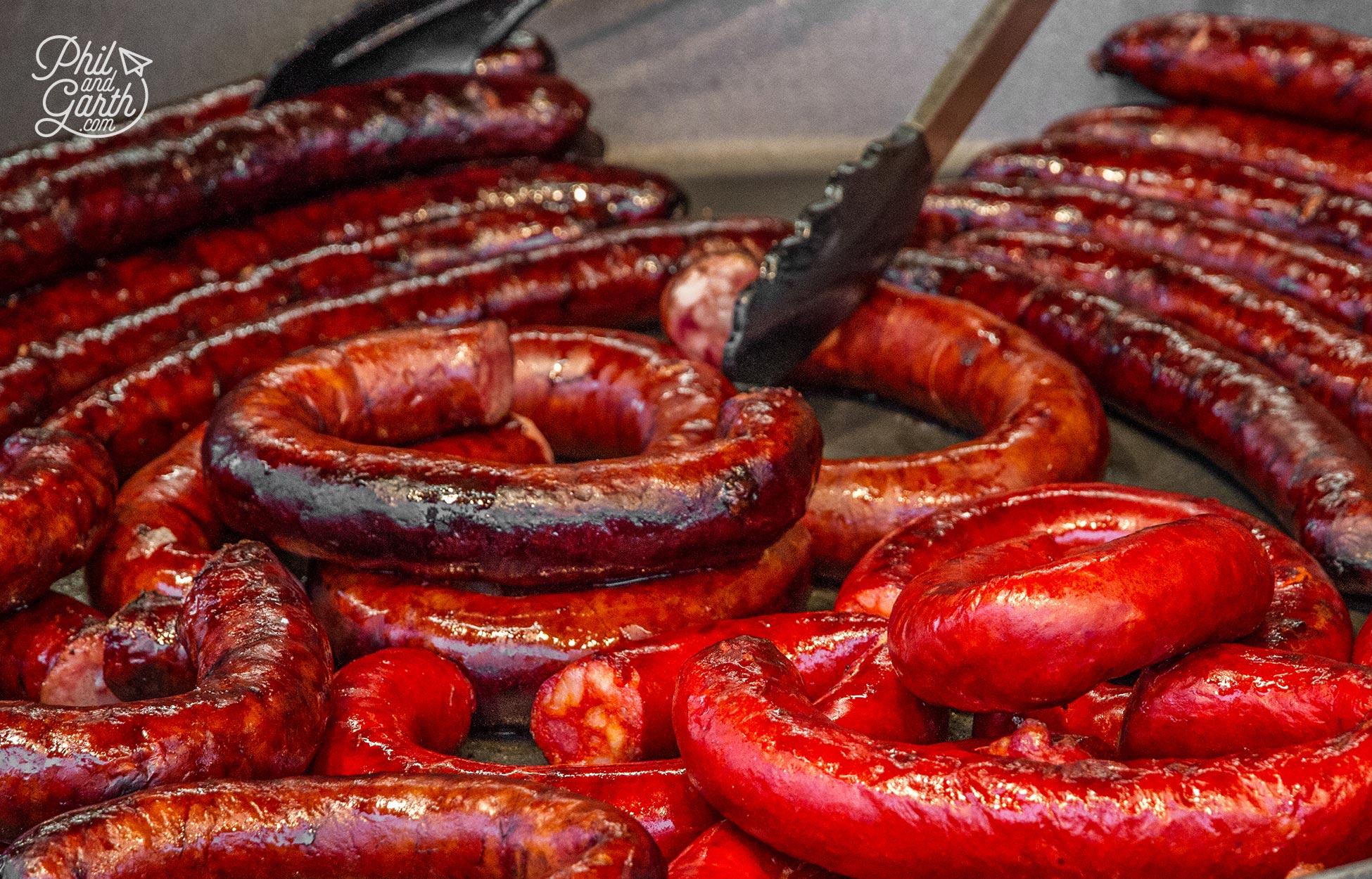 Sizzling spicy sausages!