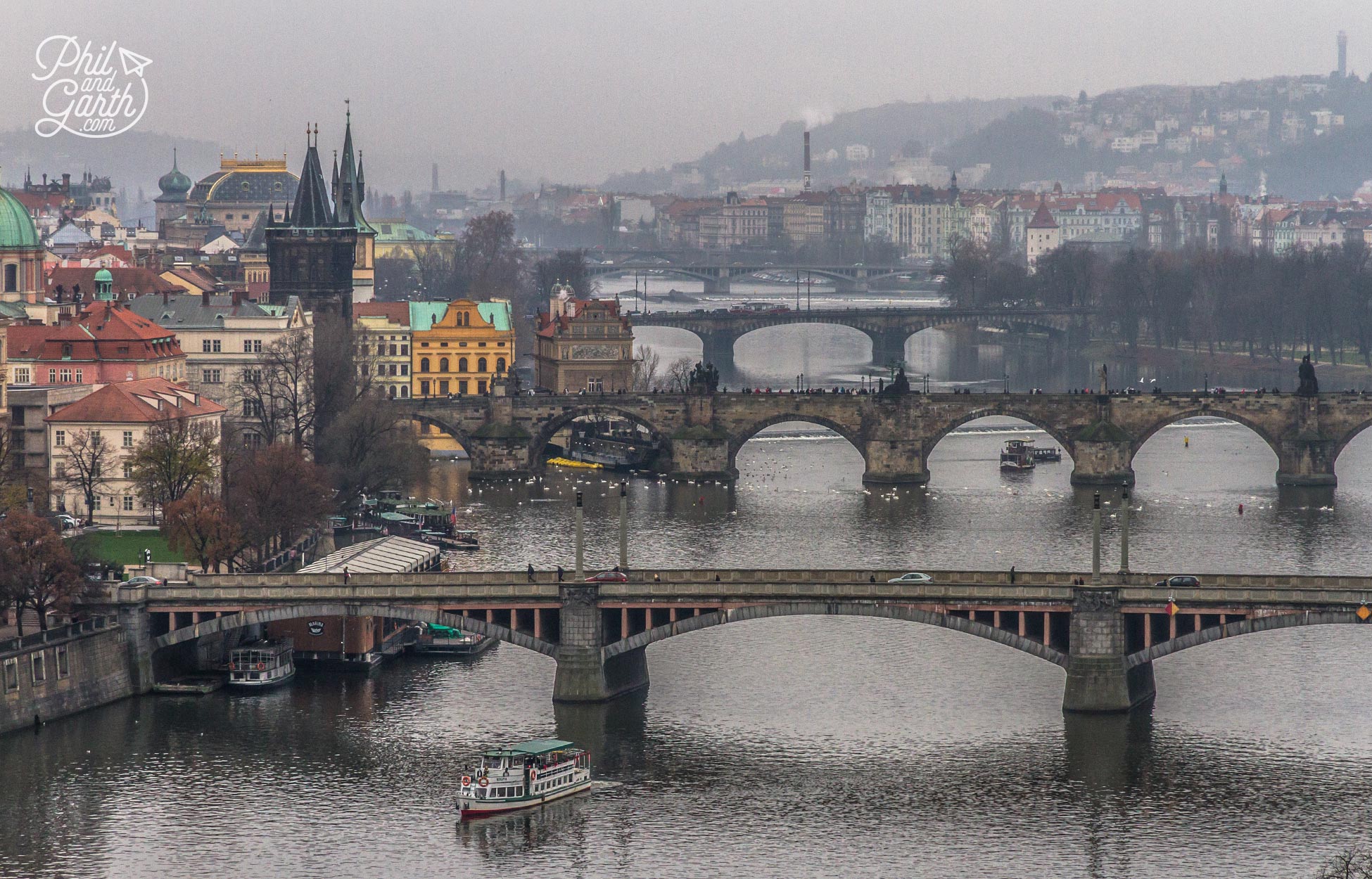 View of Prague's bridges from Letná Park