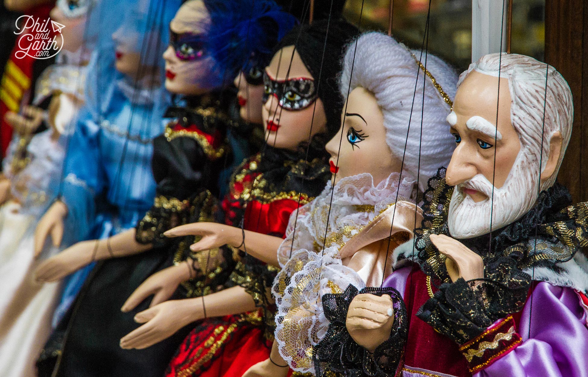 There's quote a few stalls selling traditional Prague puppets.