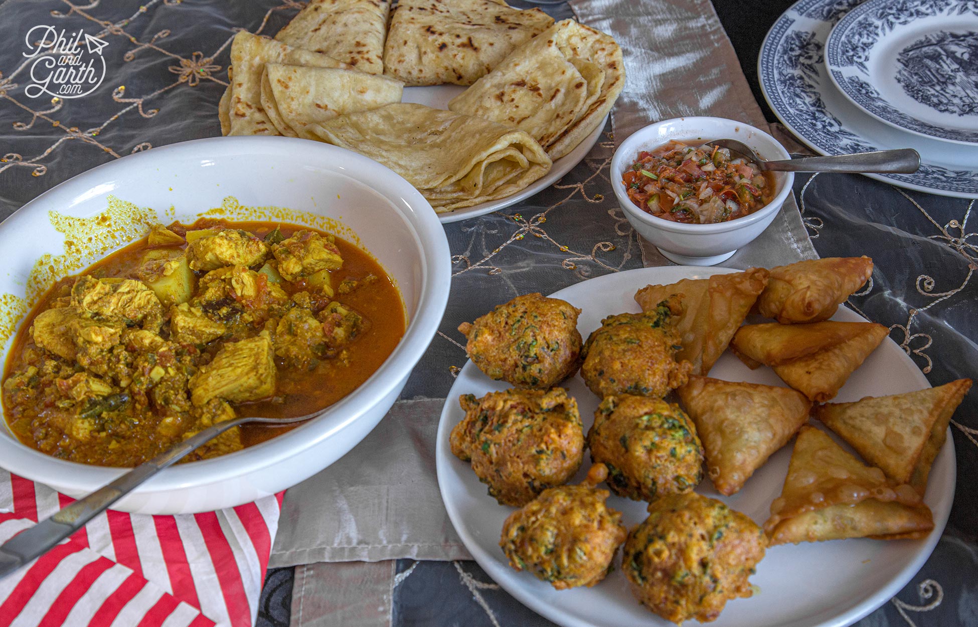 Our finished Cape Malay food dishes