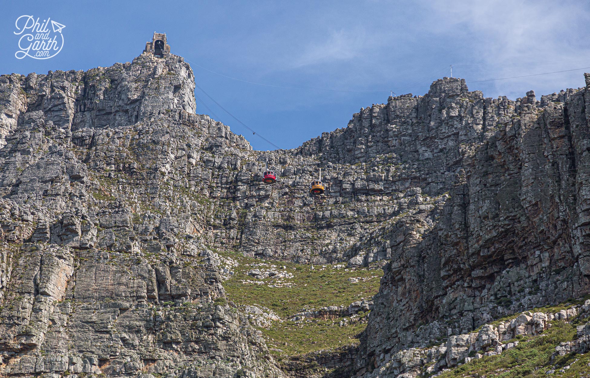 The revolving cable cars that take you to the top of Table Mountain