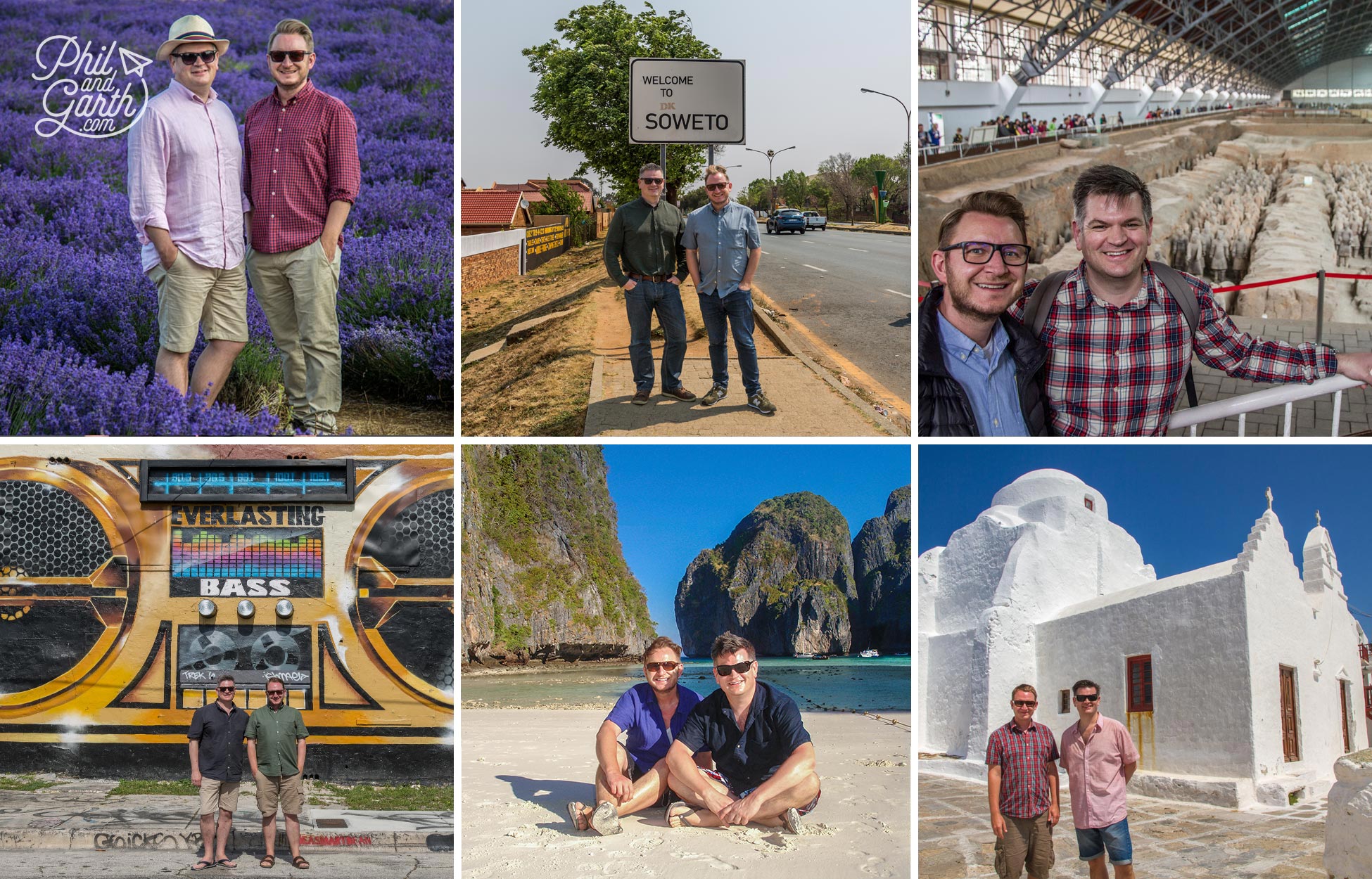 Phil and Garth Around the world