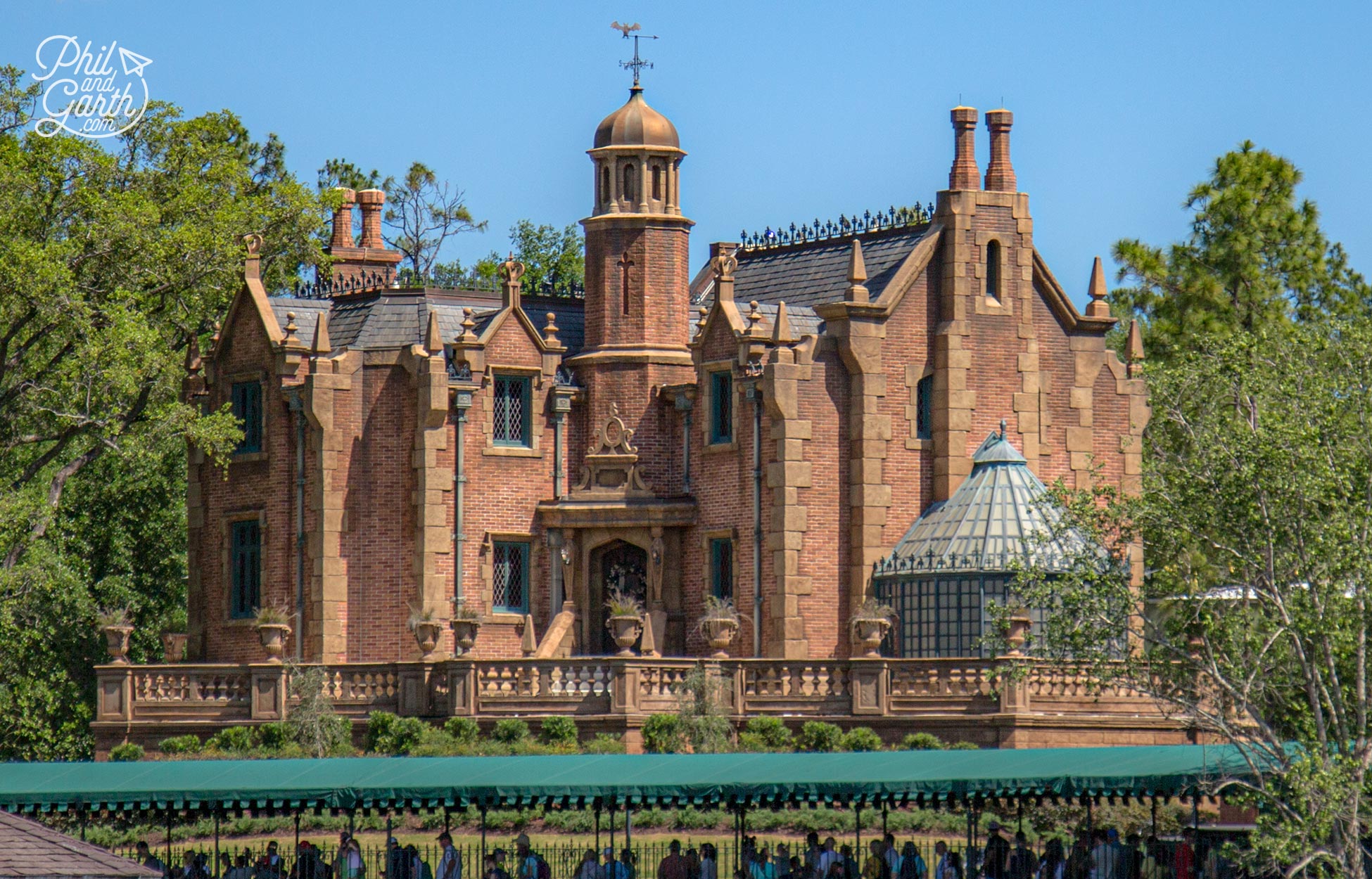 The spooky Haunted Mansion at at Liberty Square for a spine tingling ride