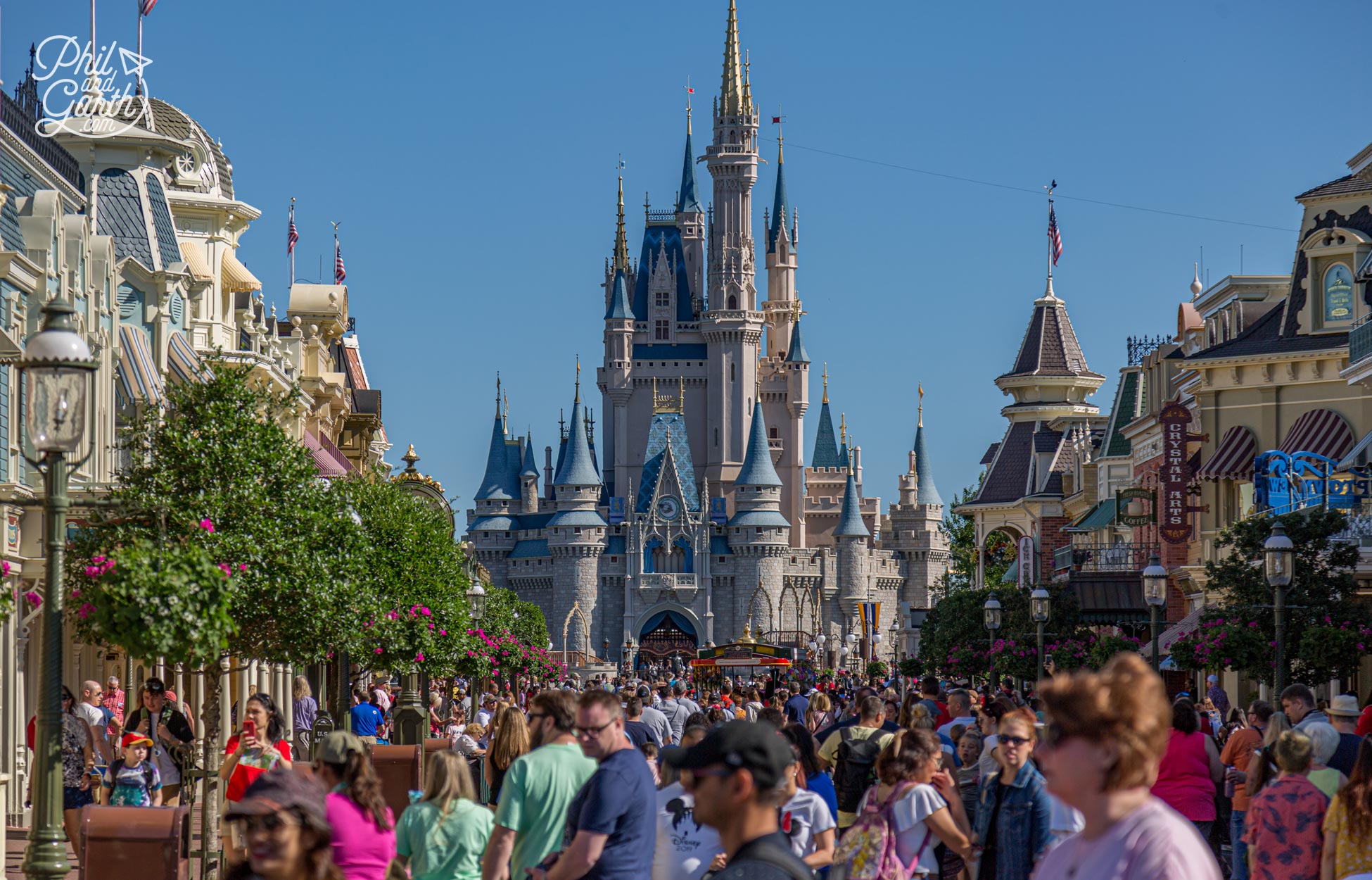 Magic Kingdom's iconic Cinderella Castle as seen from Main Street USA