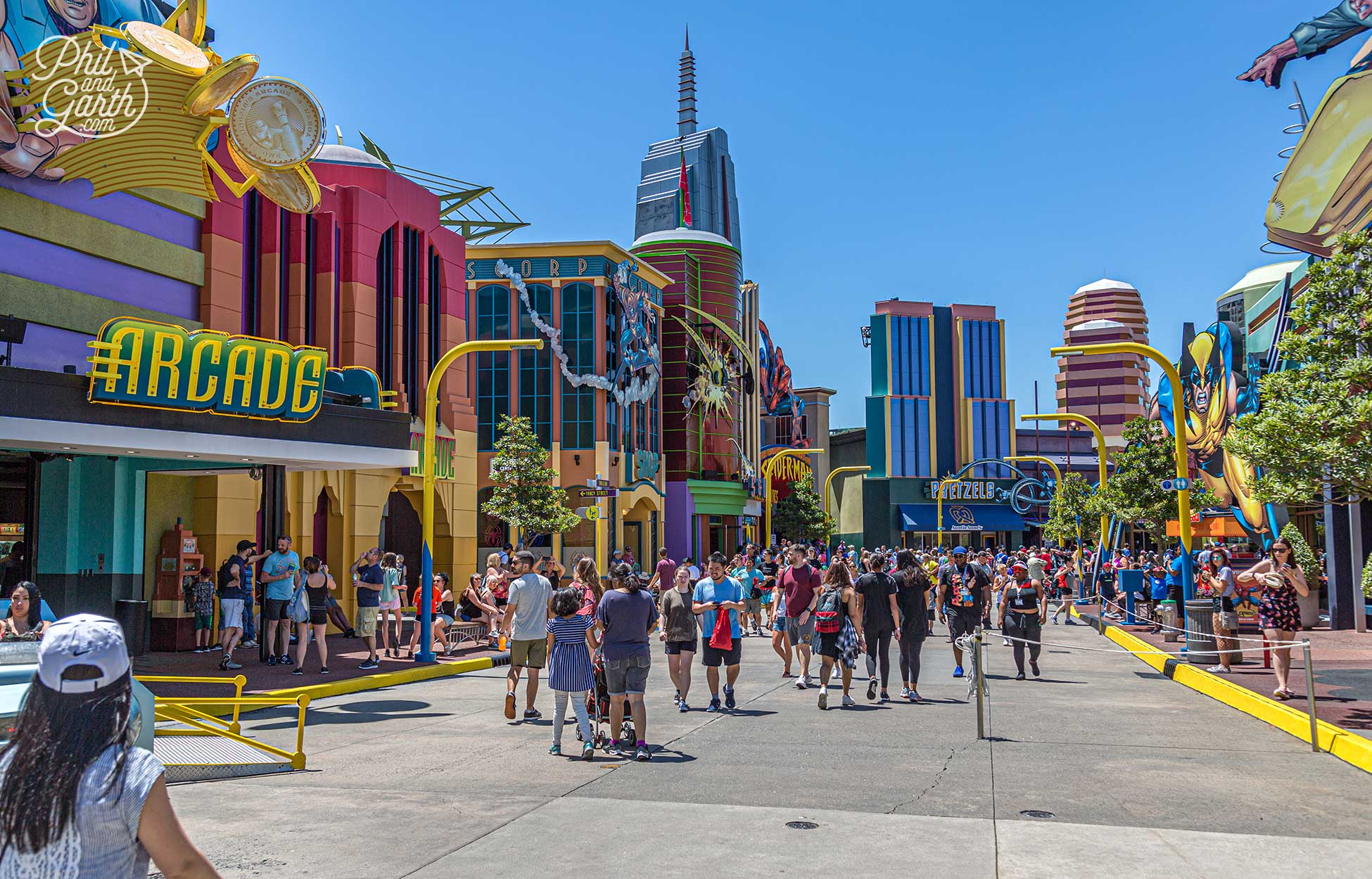 The colourful streets of Marvel Superhero Island