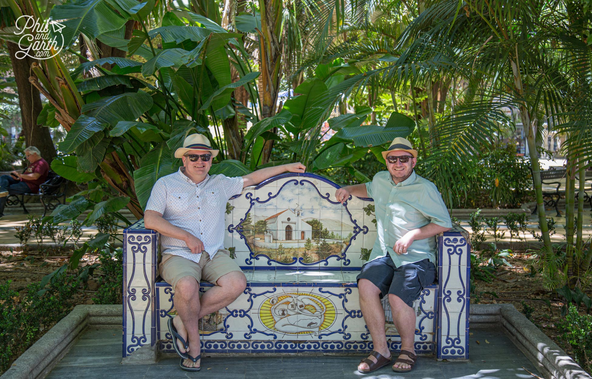Phil and Garth at Alameda Park, Marbella