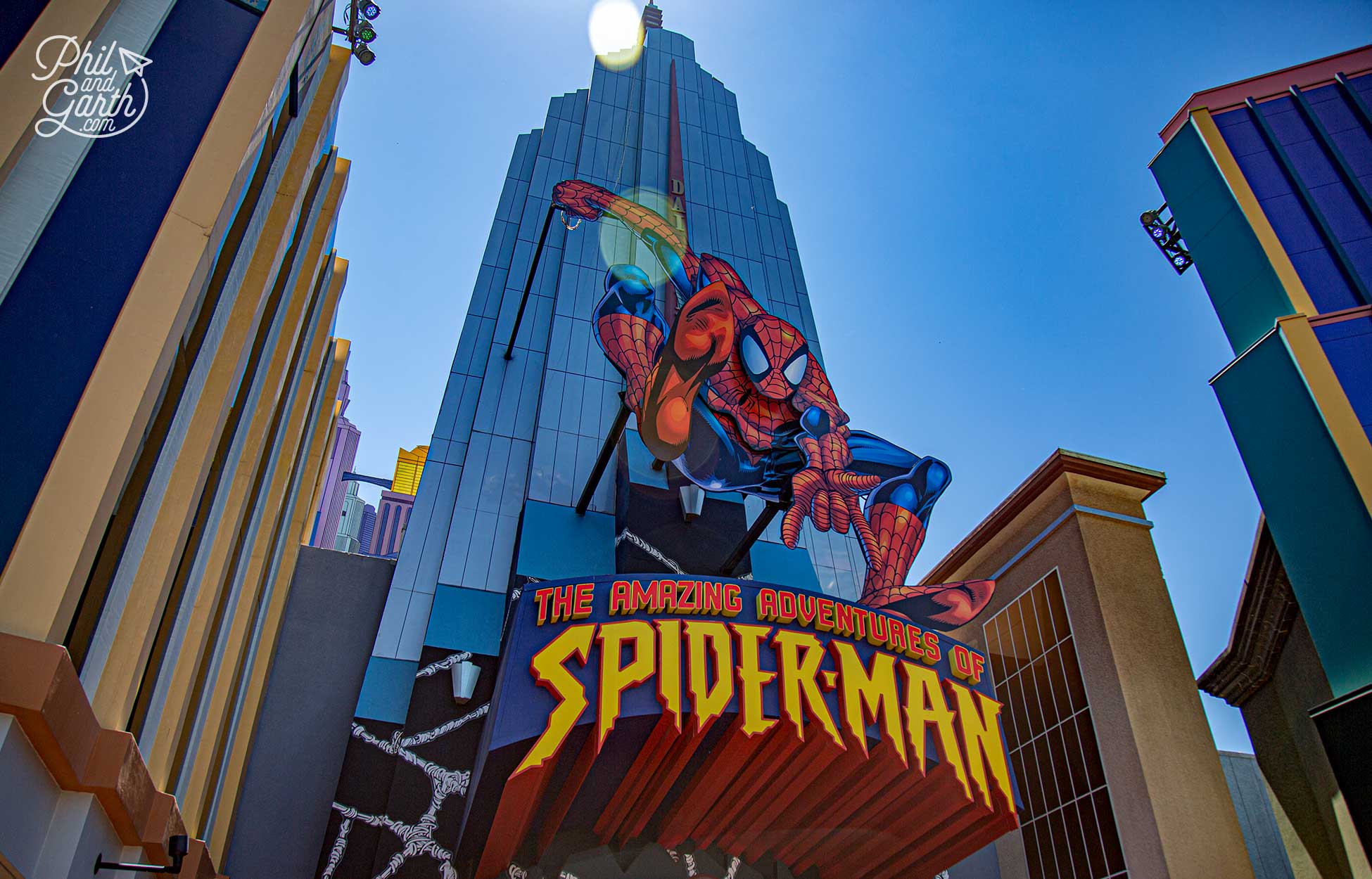 This is where you'll find the Amazing Adventures of Spider-Man ride