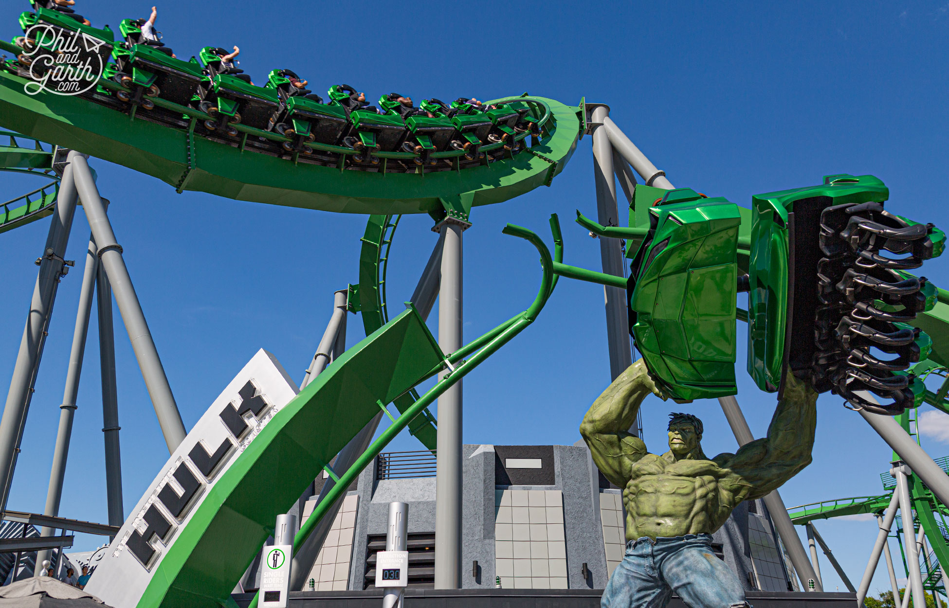 The colossal Incredible Hulk Coaster