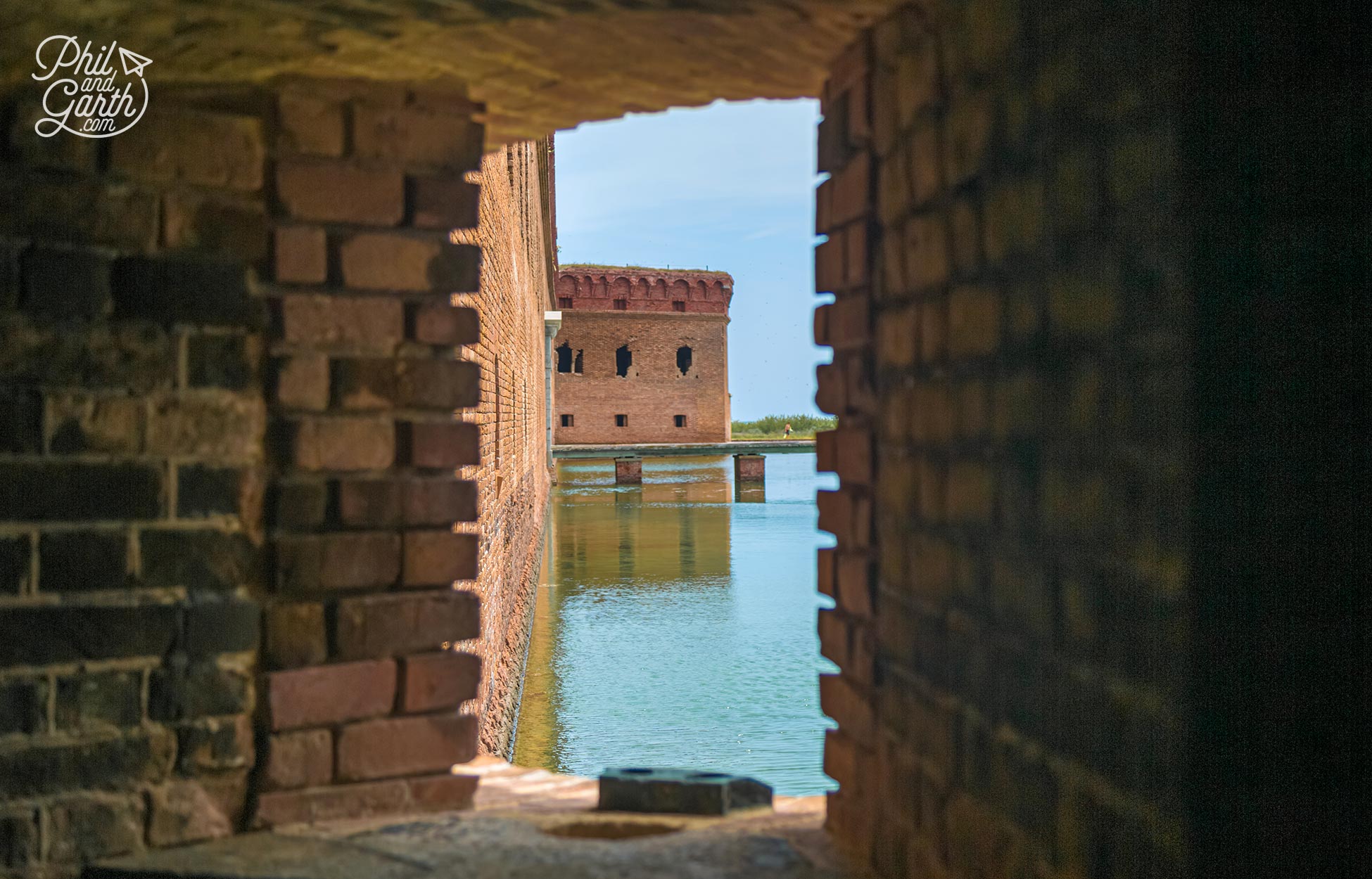 View from one of the cannon windows on the lower level