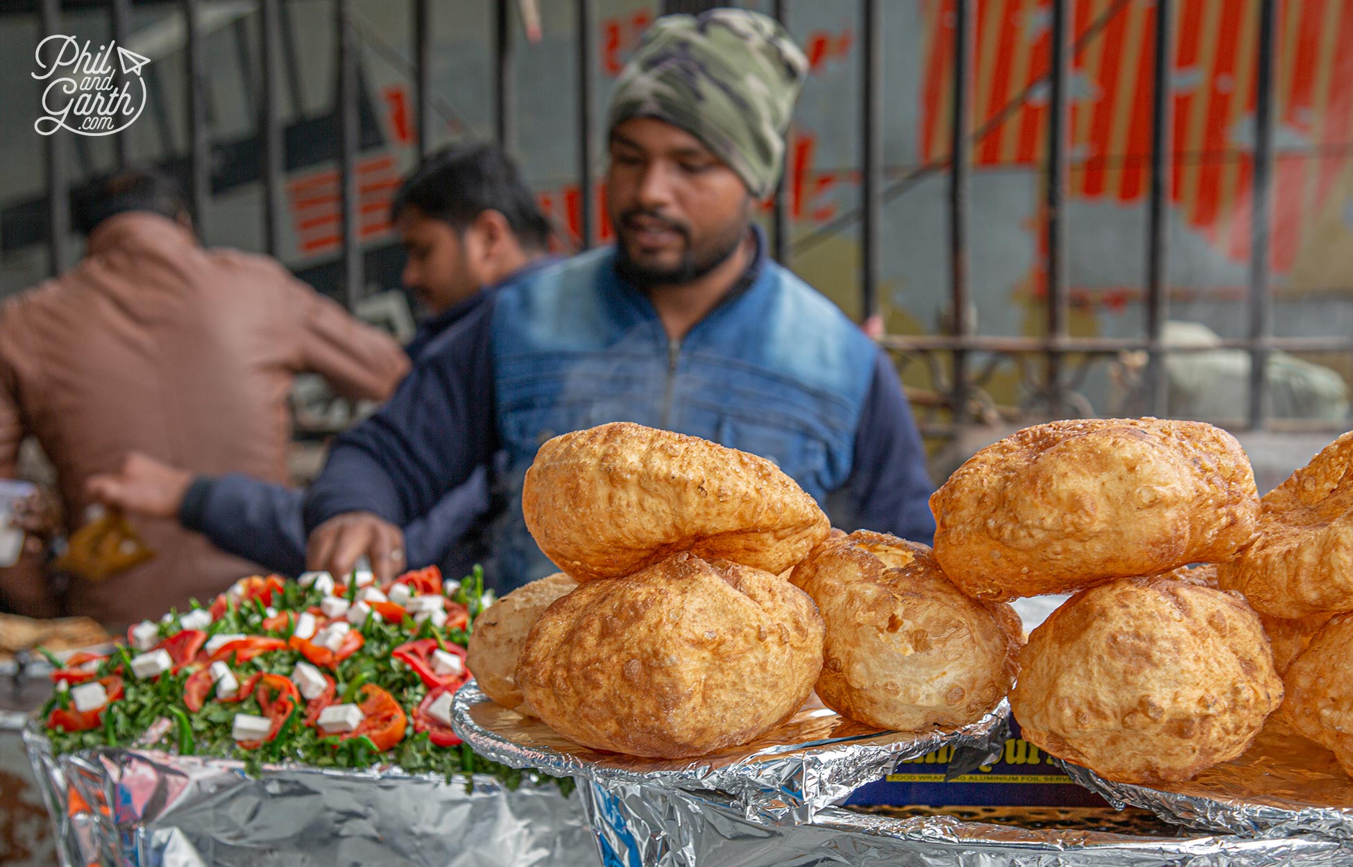 how to avoid Delhi belly - Puffed puri balls ready to be filled