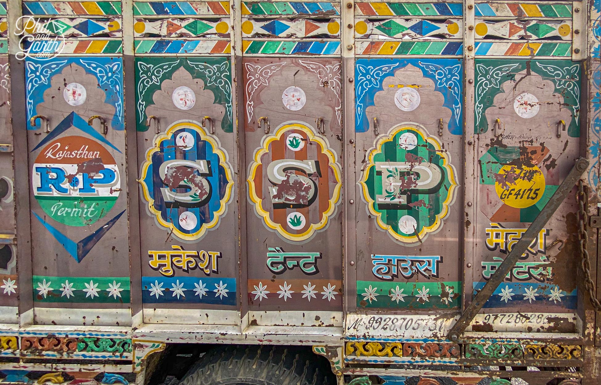 Another fabulously decorated truck - Garth loved these for the bright graphics