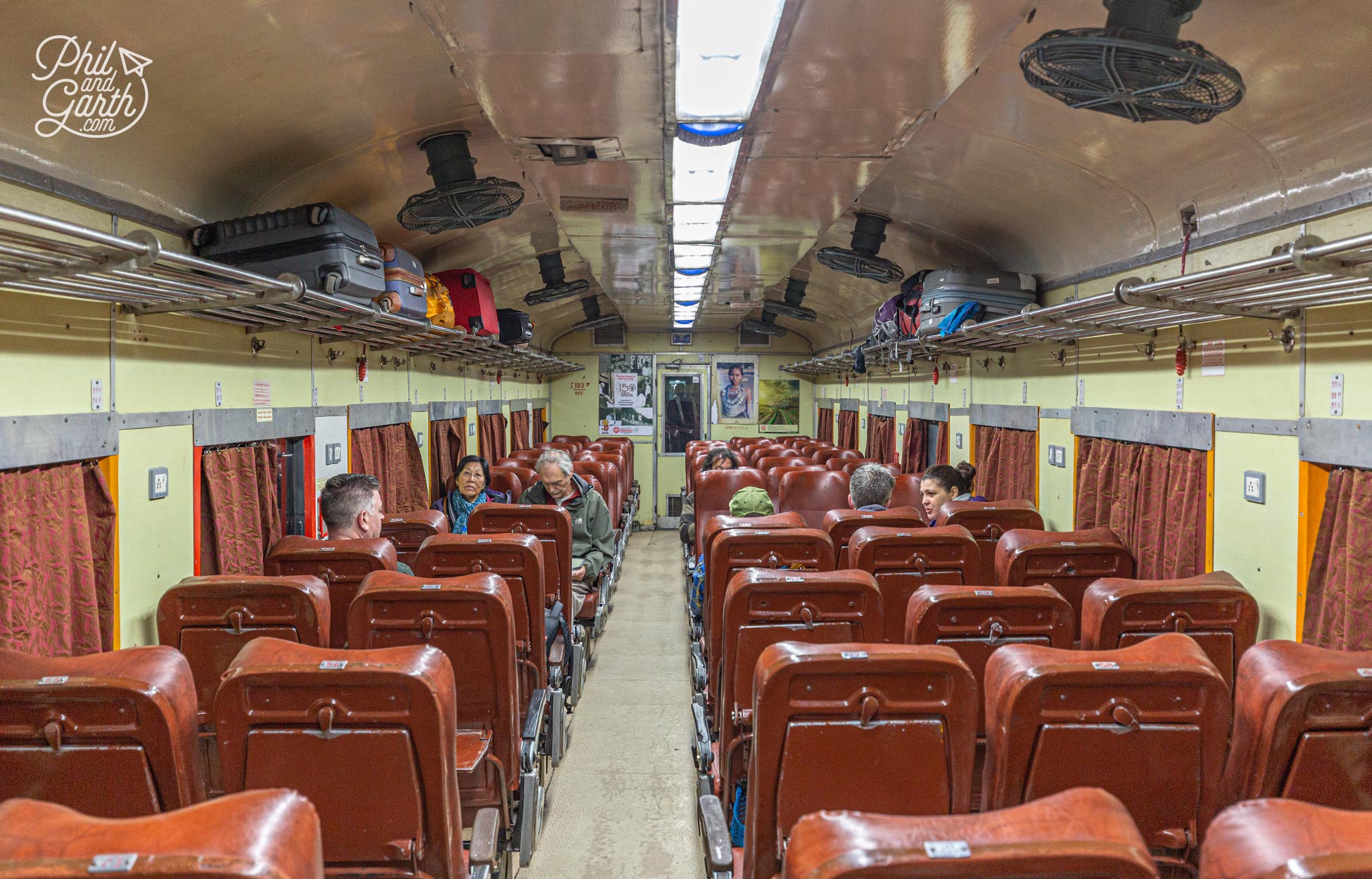 Our air conditioned chair-class carriage from Udaipur to Ajmer