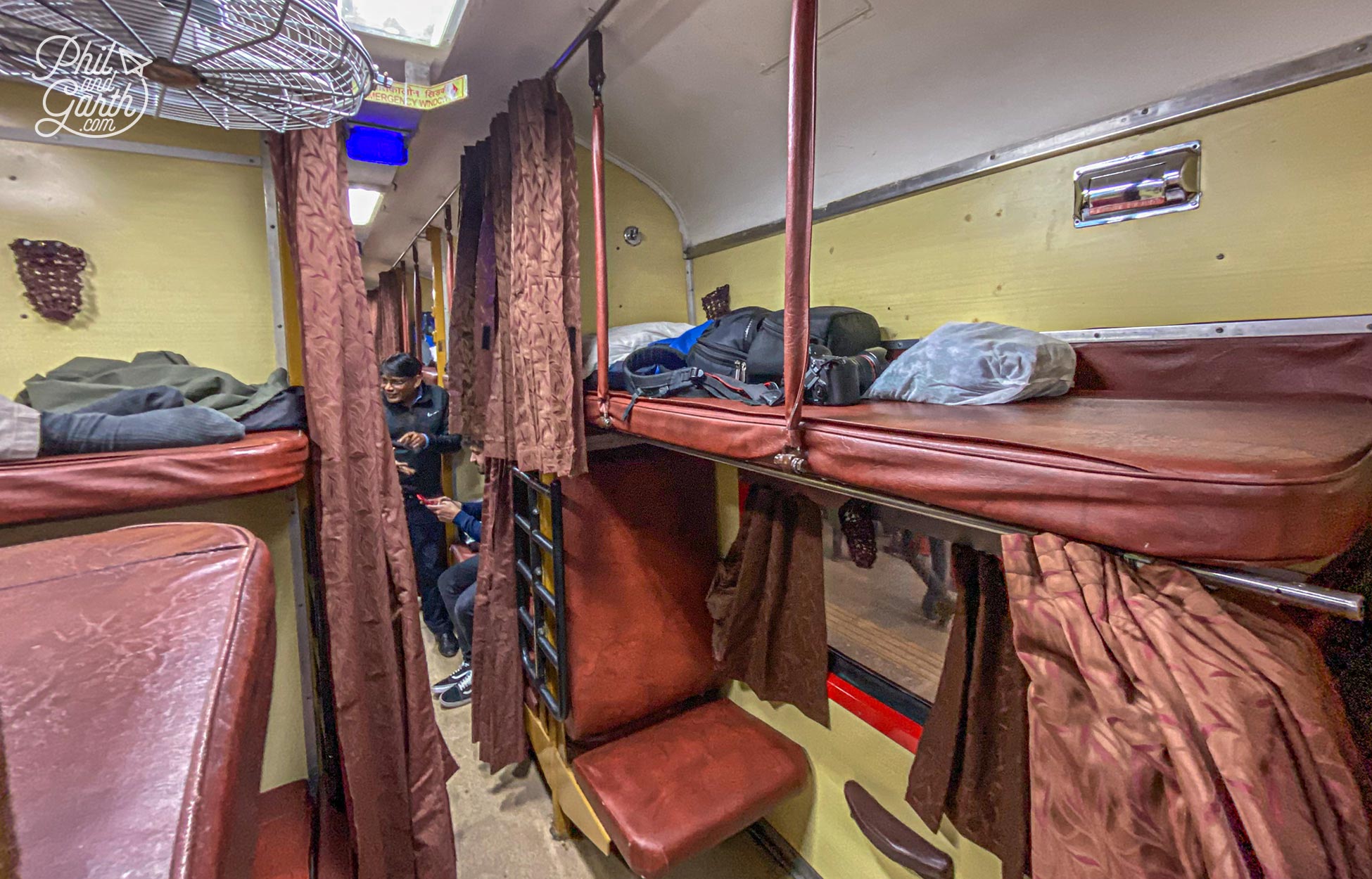 Here's what the AC2 2-berth beds look like on the opposite side along the corridor