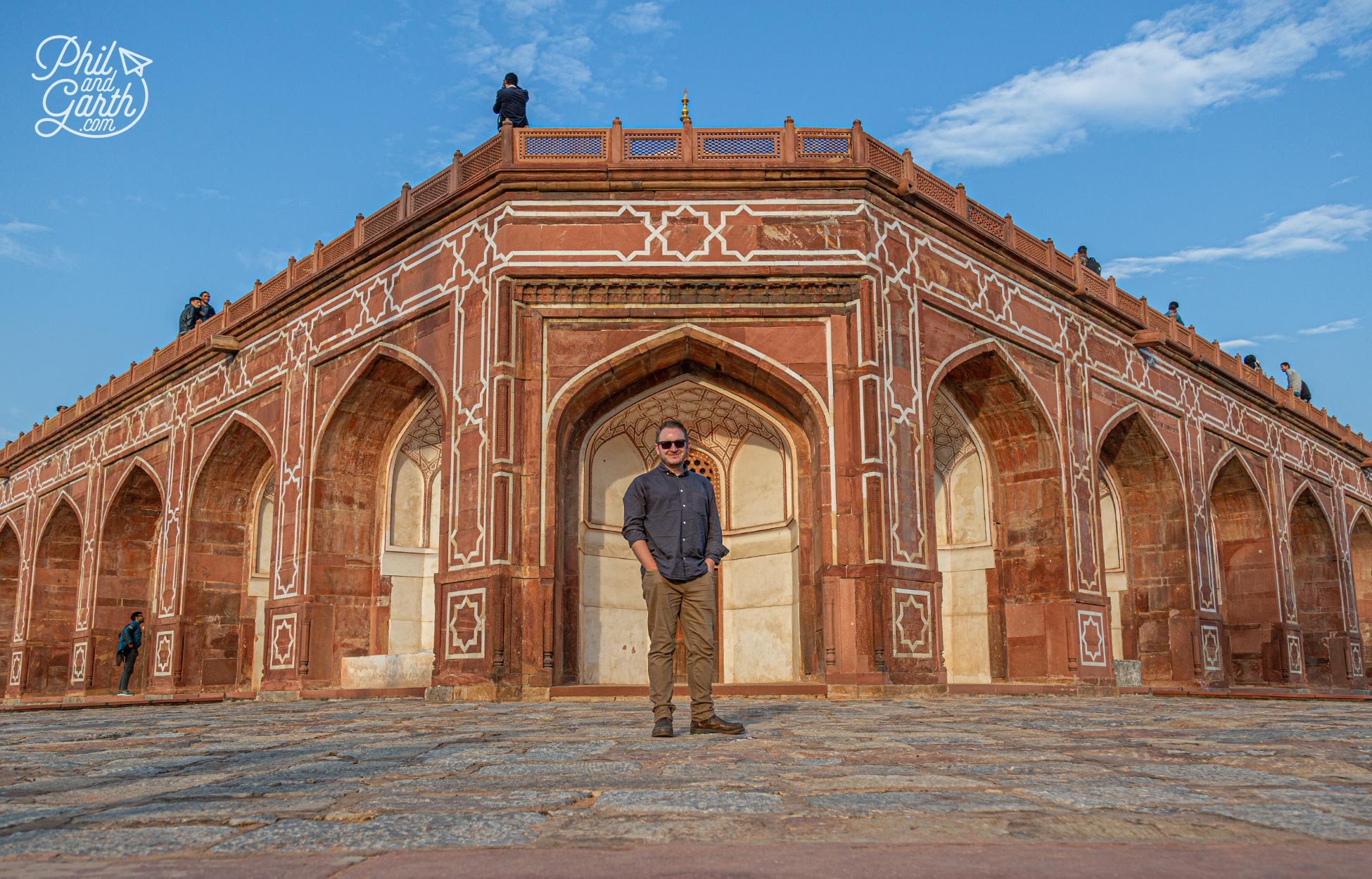 Garth on one of the terraces at Humayun's Tomb