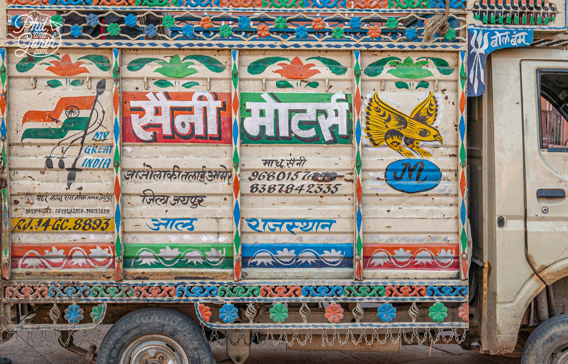 Indians really know how to decorate their delivery trucks!