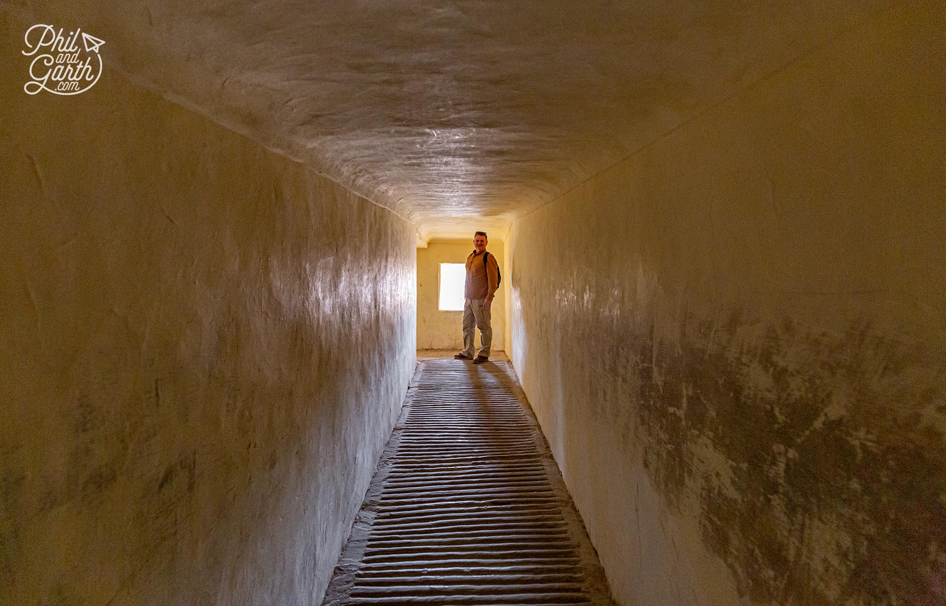 Phil inside a secret passage in the ladies courtyard - it was only used by the King