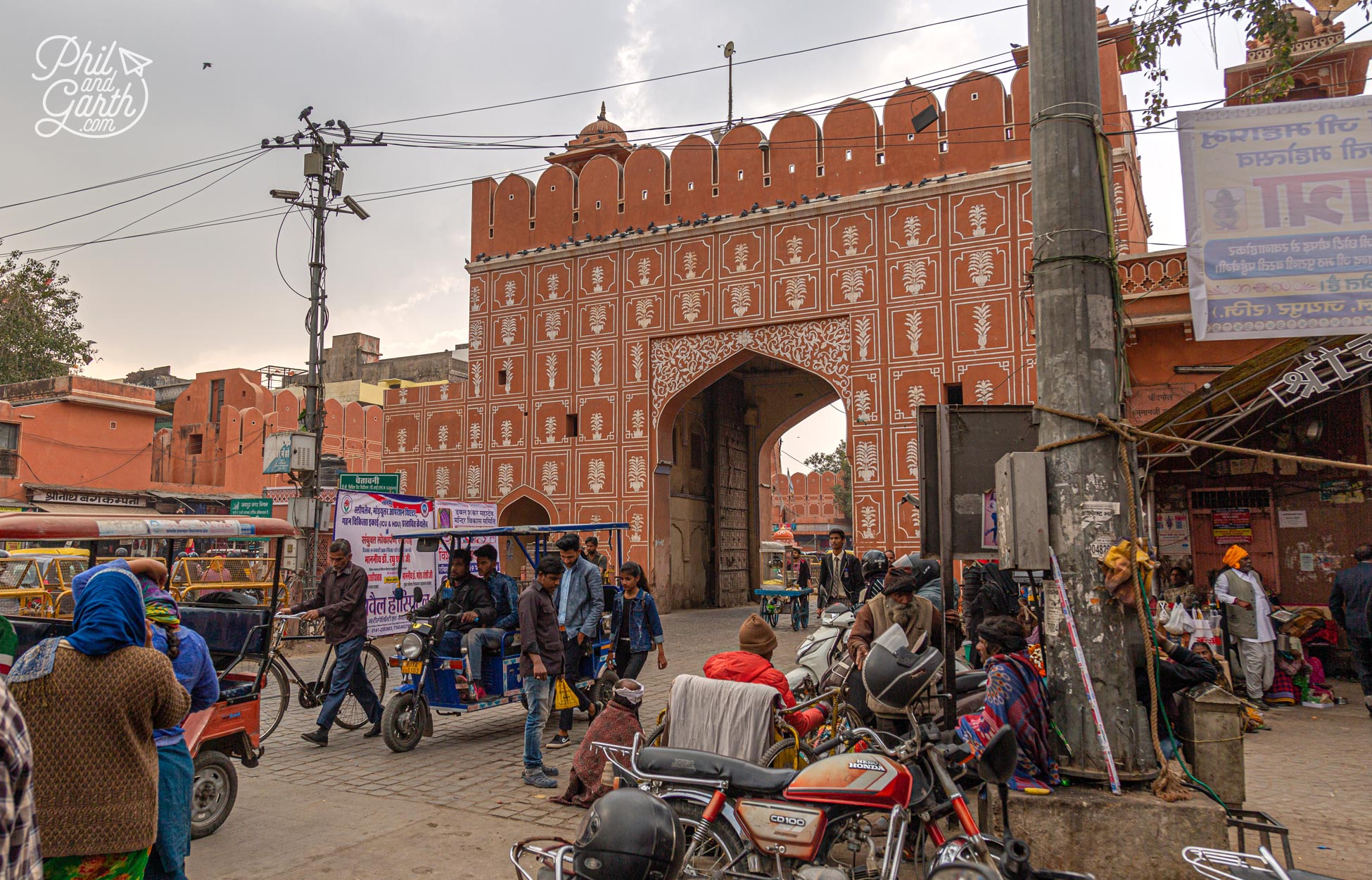 The Chand Pol gate is one of the 7 grand entrance gates into Jaipur's old walled city