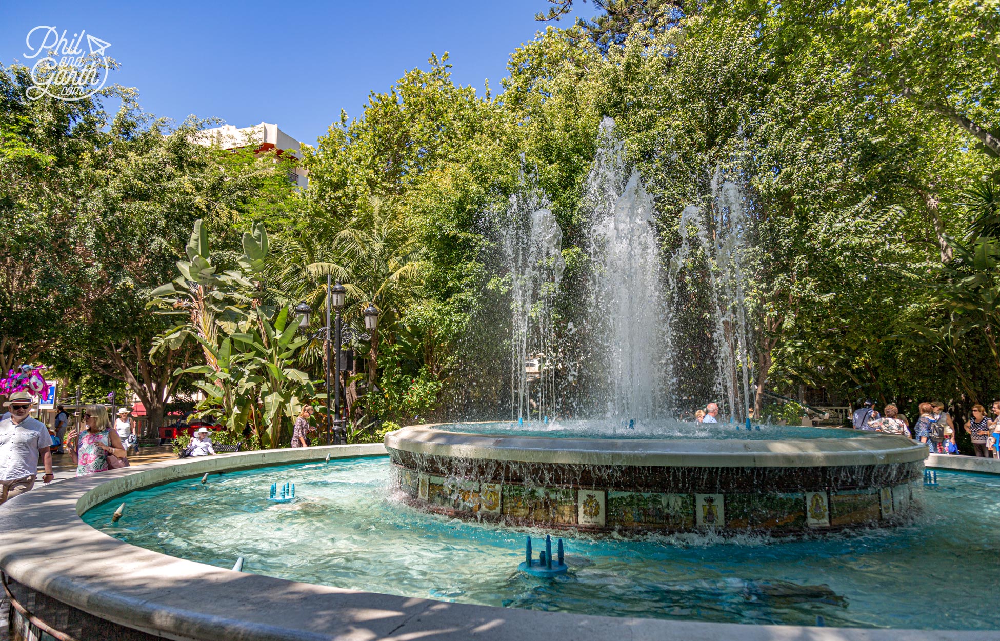 The Fuente Virgen del Rocío fountain dates from 1792 and the tiles tell the history of Marbella