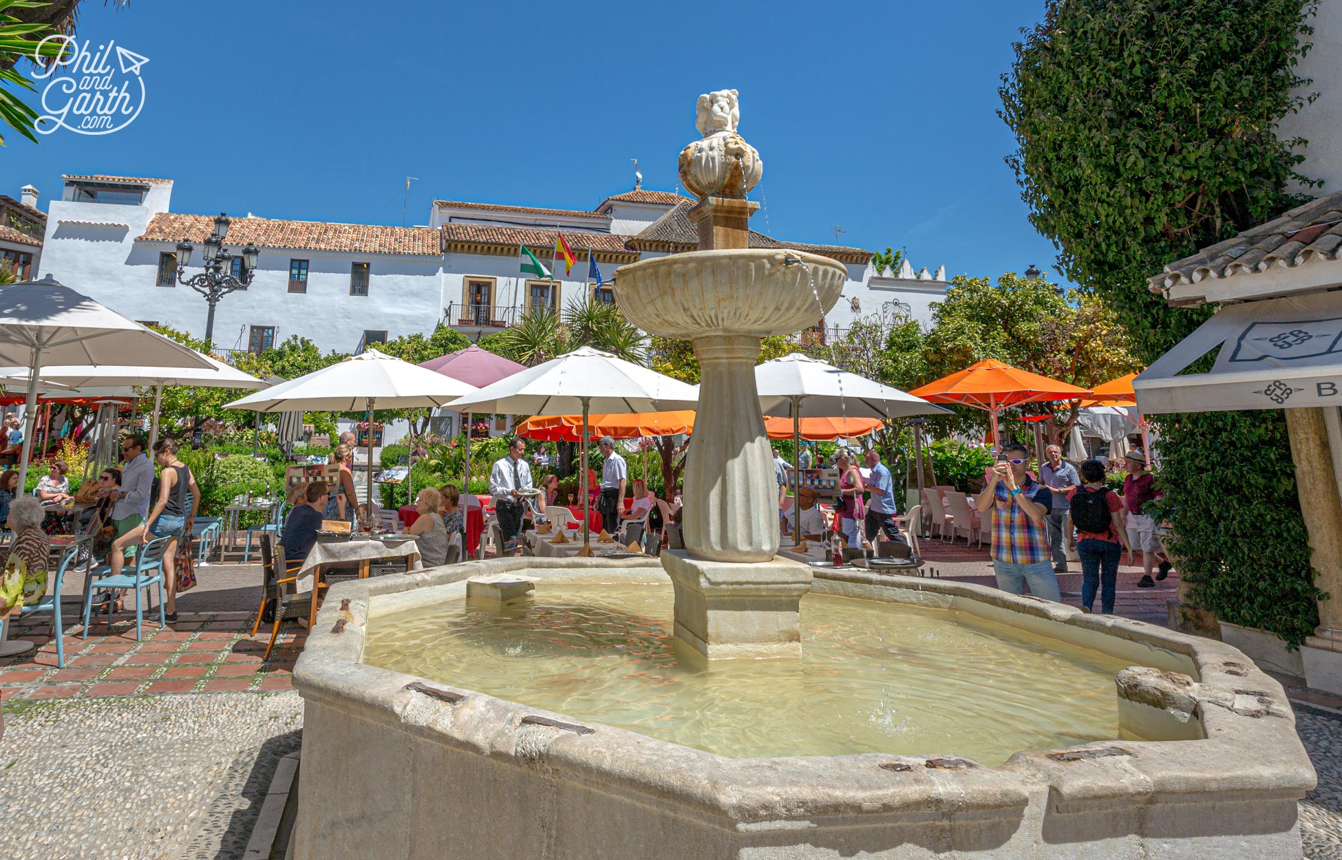 The fountain in Orange Square dates back to 1504