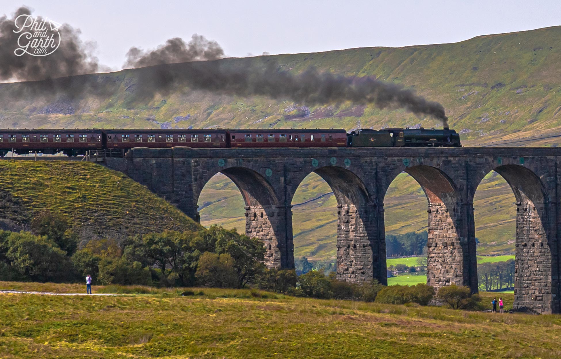 By total fluke we saw the heritage steam train cross the viaduct - talk about timing!