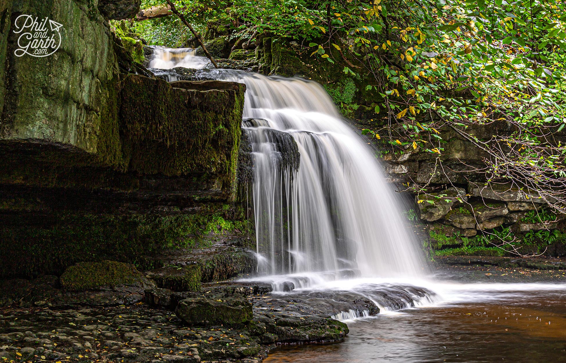 Cauldron Falls also known as West Burton Falls in the Yorkshire Dales