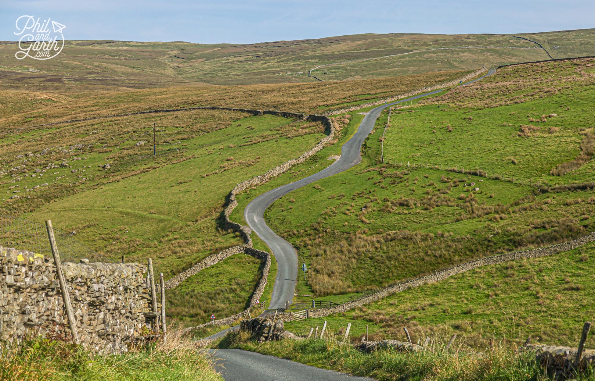 Driving across Malhamdale, best known for dramatic limestone landscapes