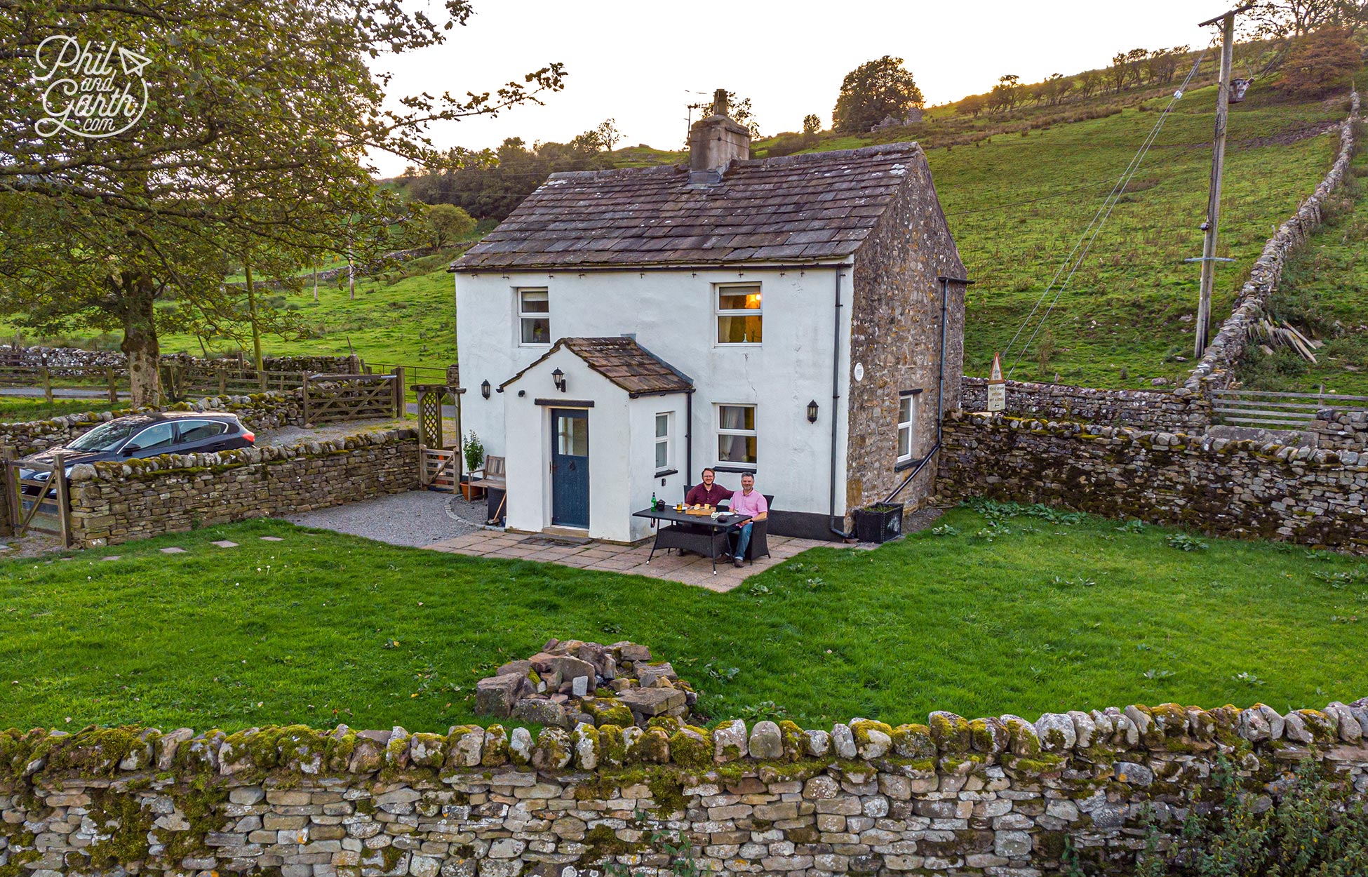 Enjoying our morning breakfast outside at Longdale Cottage. Our delightful holiday cottage in the Yorkshire Dales