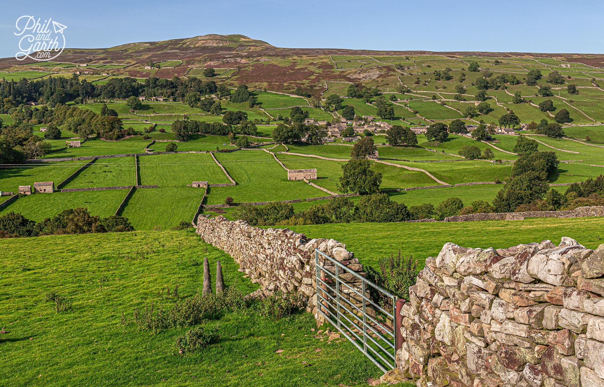 Lots of stone barns dot the drystone walled landscape in Swaledale