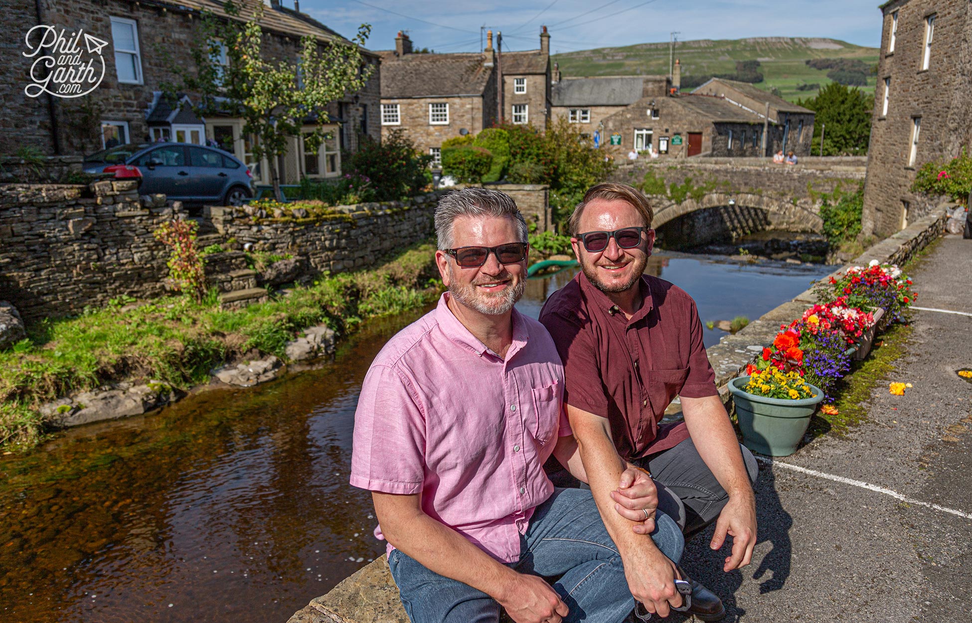 Phil and Garth in Hawes, Wensleydale