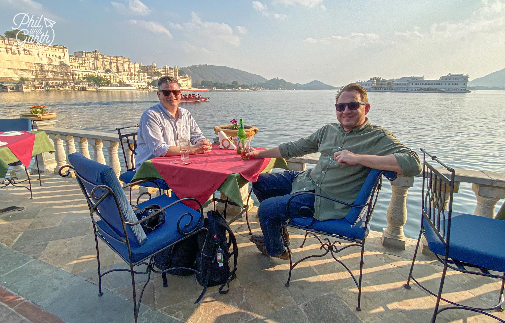 A relaxing lunch at the Ambrai Restaurant at the Amet Haveli heritage hotel