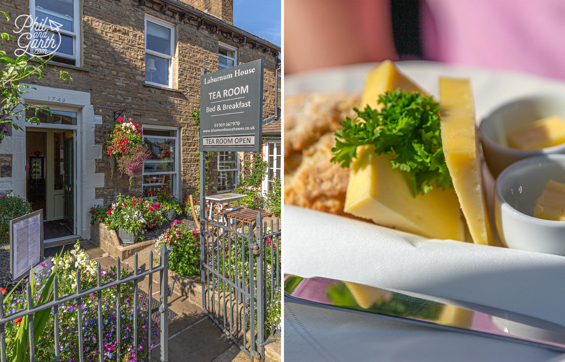 Cream teas are served with an option for Wensleydale cheese instead of jam at Laburnum House Tea Room