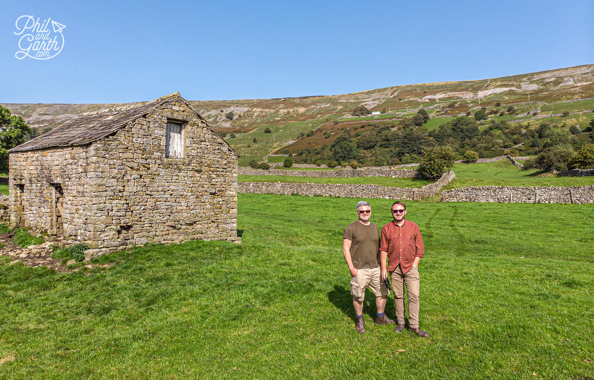 Phil and Garth in Reeth, Yorkshire Dales National Park