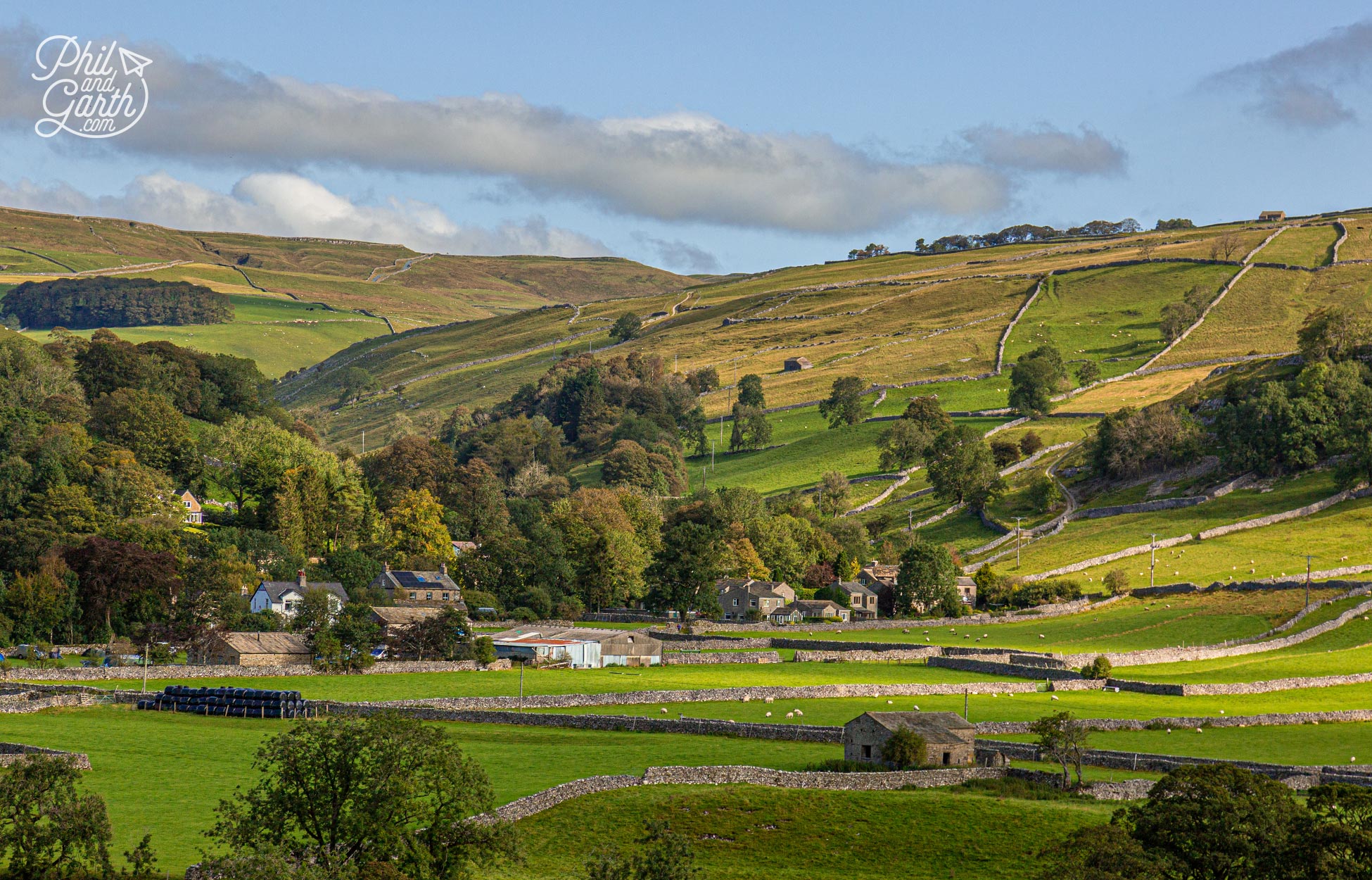 The glorious countryside of Wharfedale in the south of the Yorkshire Dales National Park