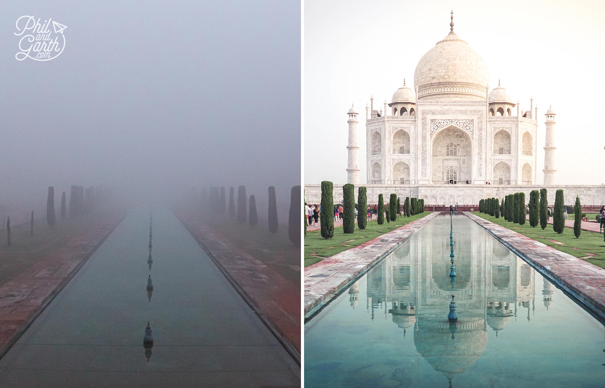 Our view of the Taj Mahal from the North gate ... and what we should have seen!