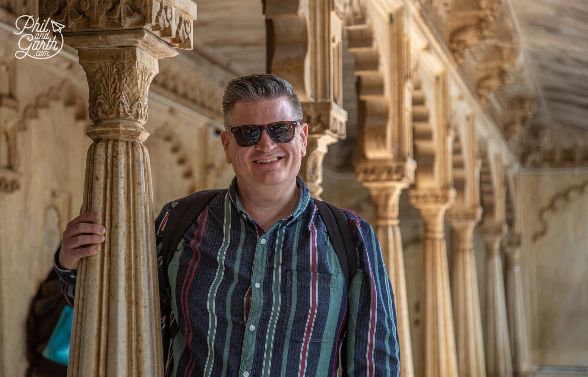 Phil doing his best Bollywood pose in the Badi Mahal