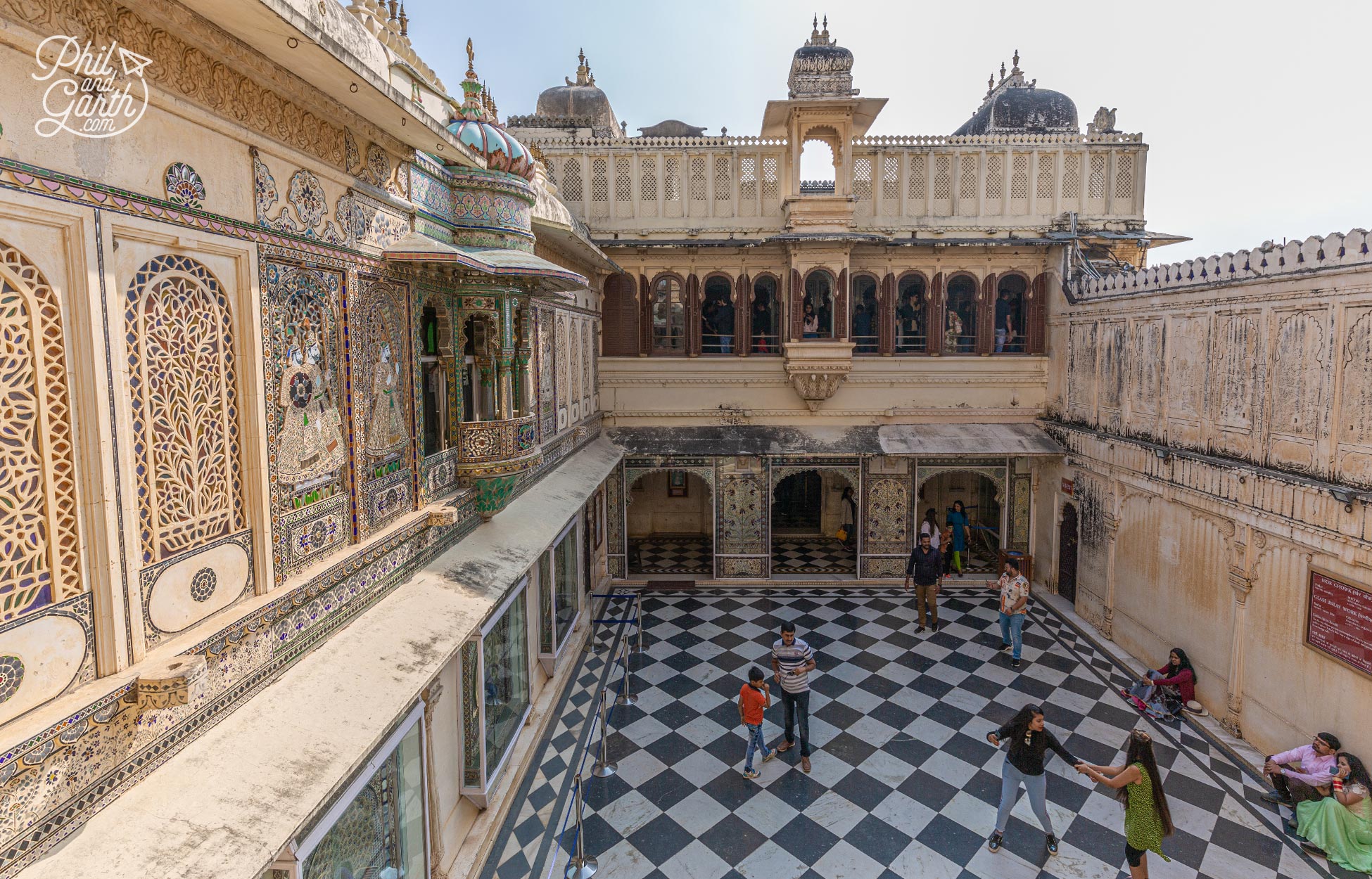 The beautiful Mor Chowk (Peacock courtyard)