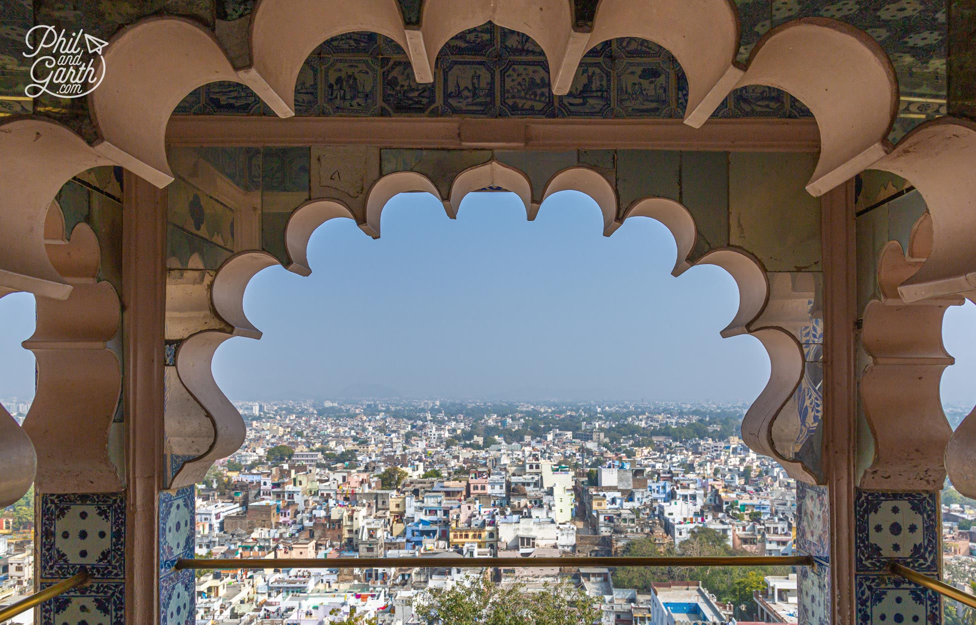 The ornate windows make excellent frames for photos