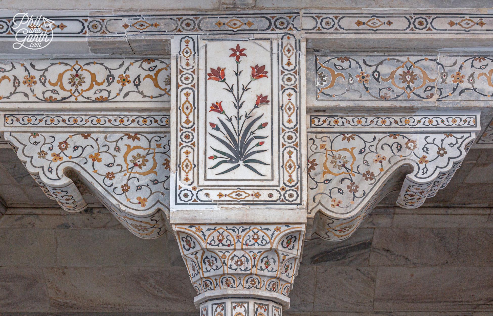 Emperor Shah Jahan's signature design style used in the Khas Mahal Palace