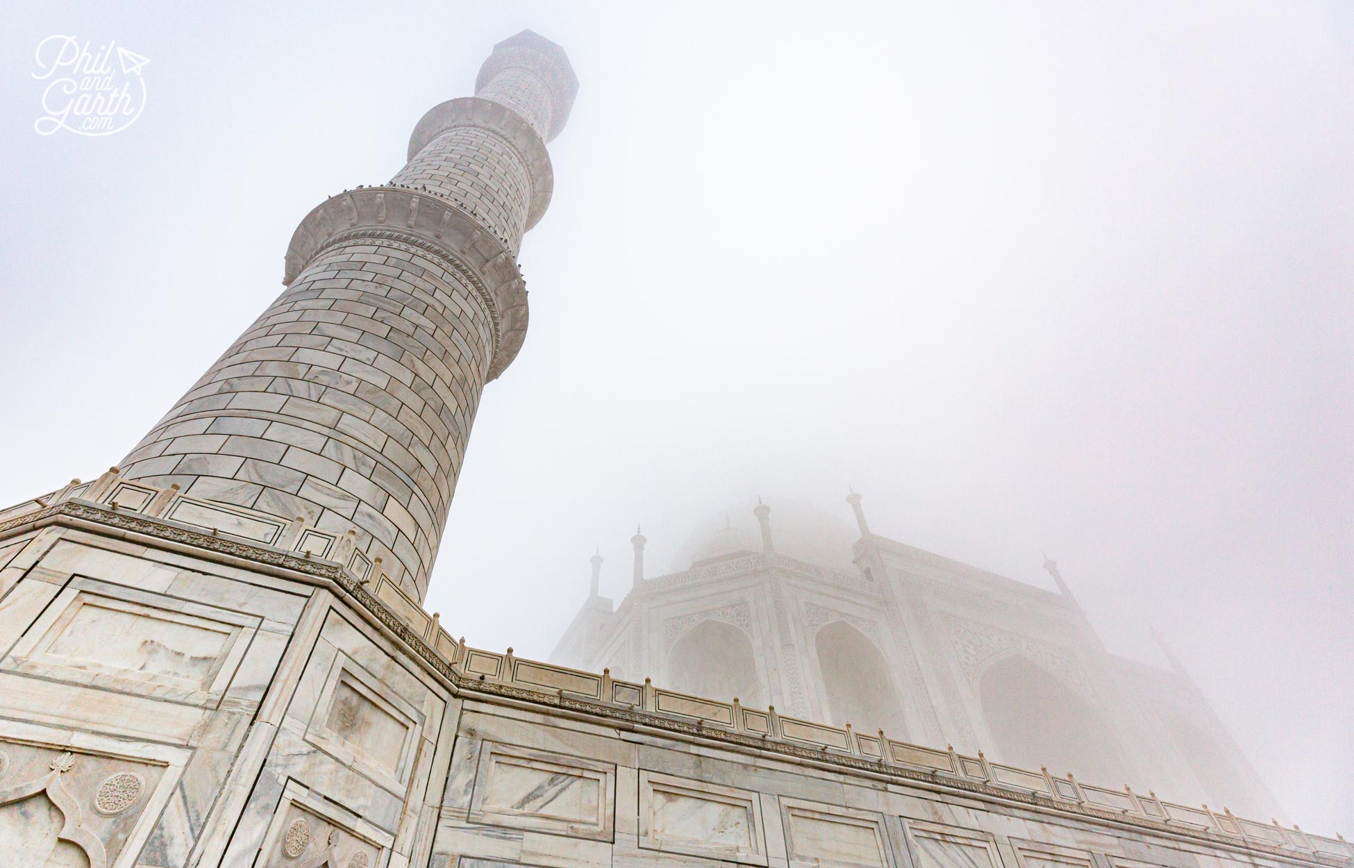 One of the corner minarets as we approached the upper terrace of the Taj Mahal