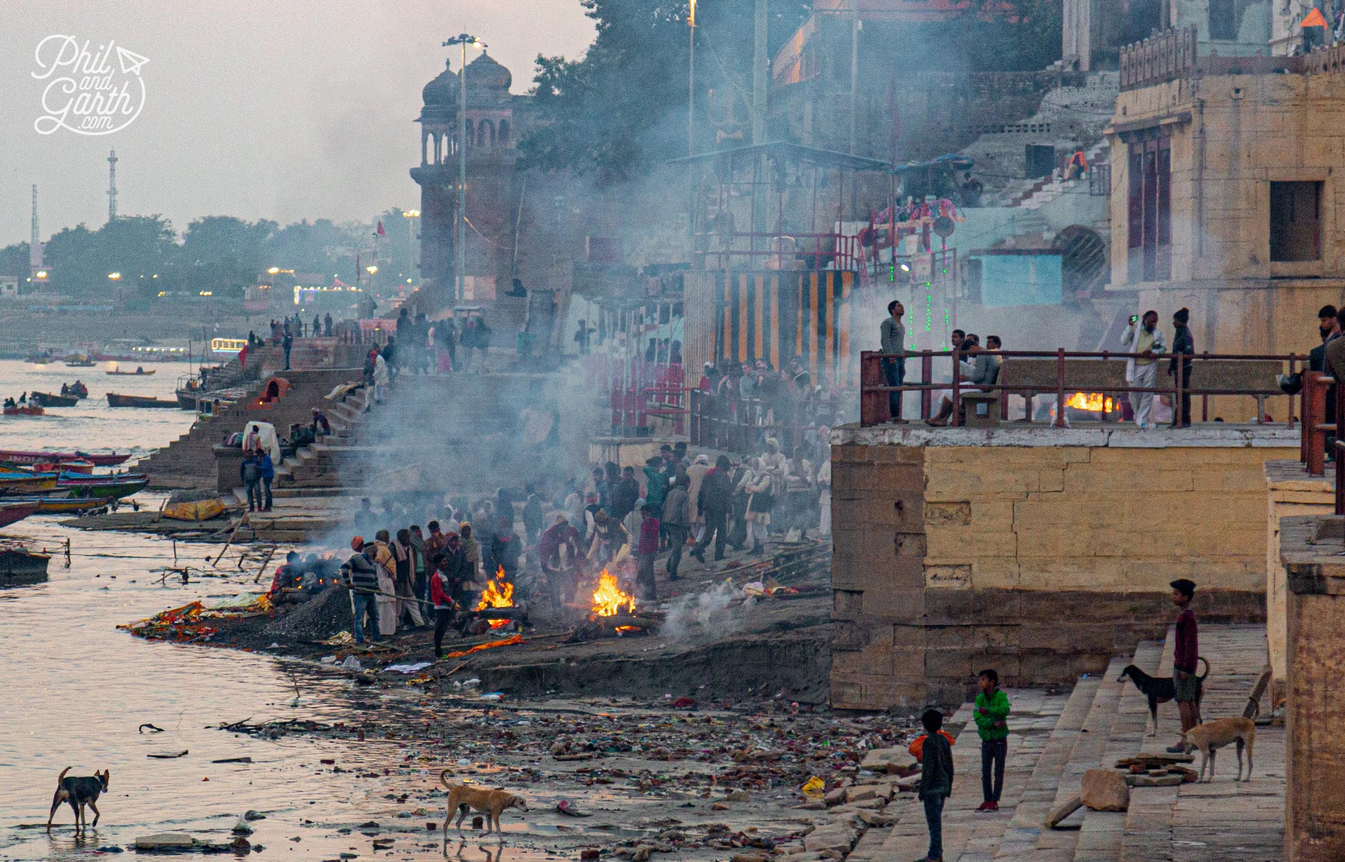 Harishchandra Ghat the second site for cremations by the River Ganges