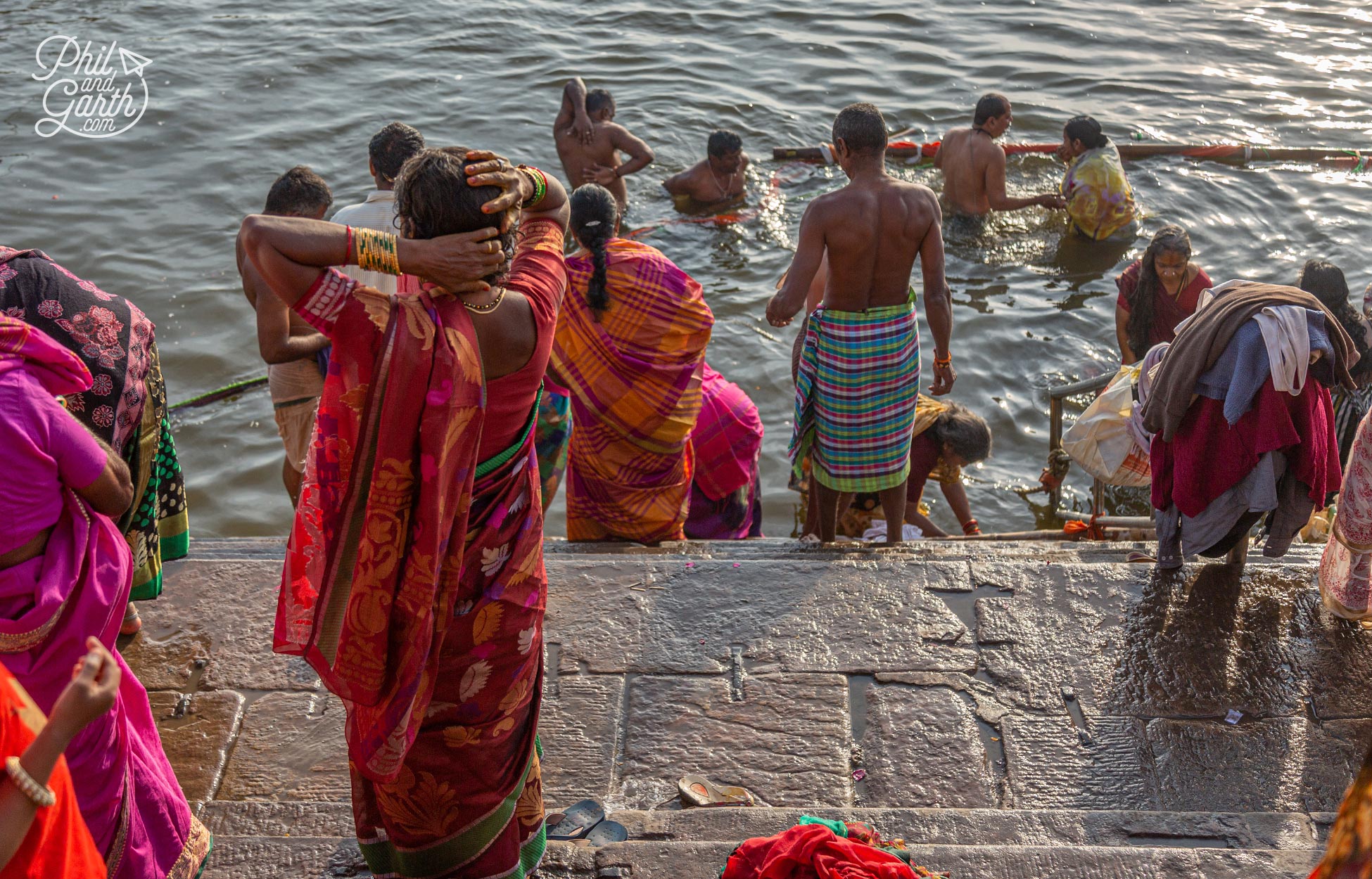 Religious rituals and bathing is a common sight everyday in Varanasi