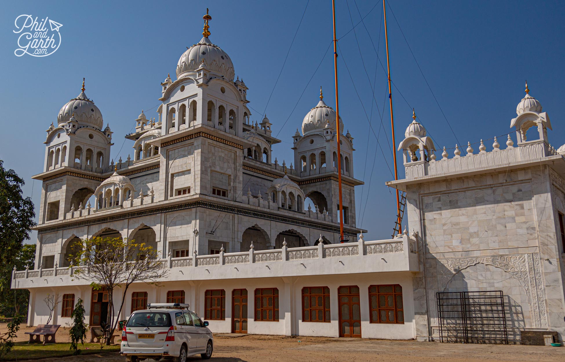 The Gurudwara Singh Sabha, a grand Sikh temple