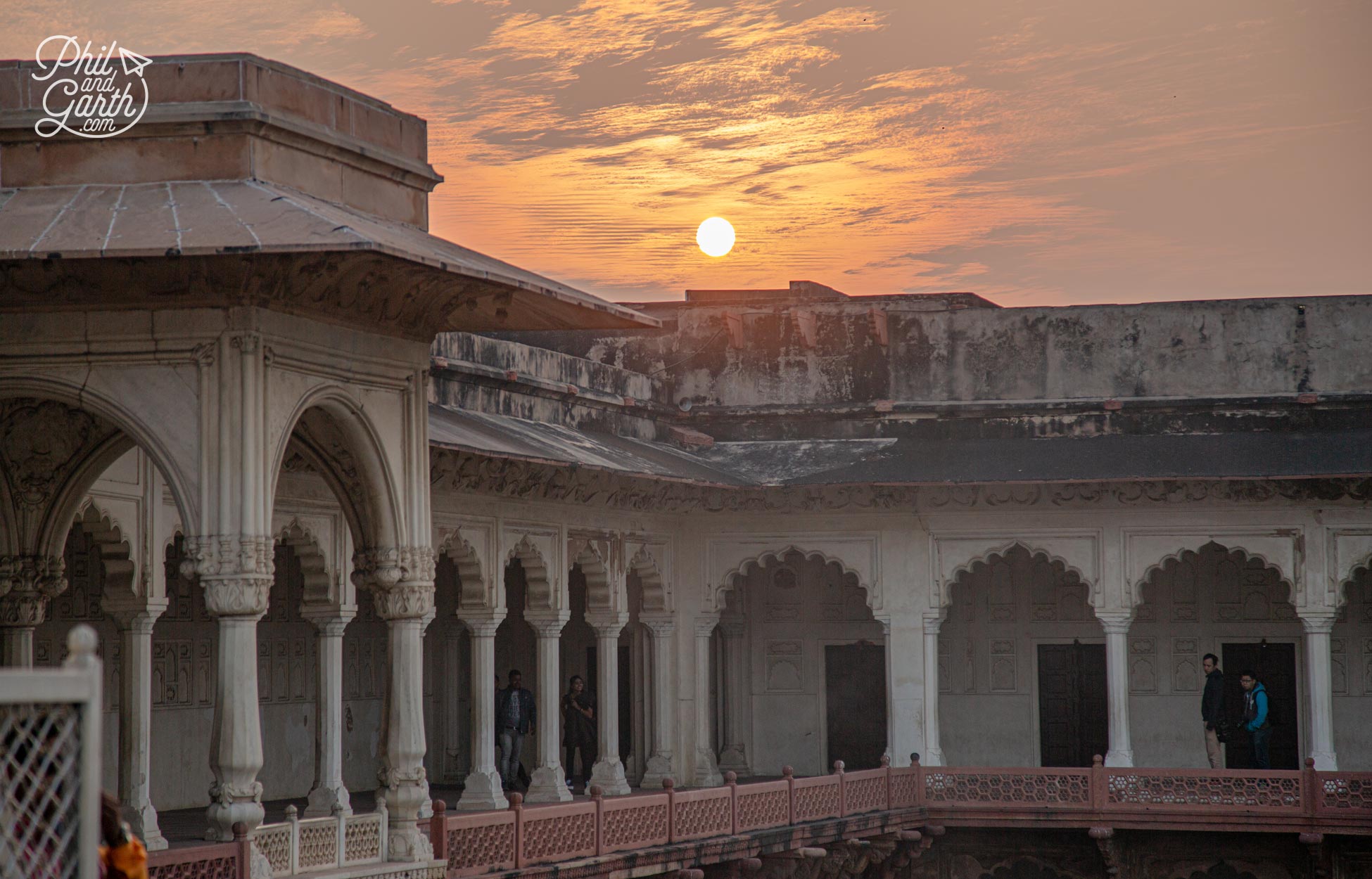 The arched galleries of Macchi Bhawan