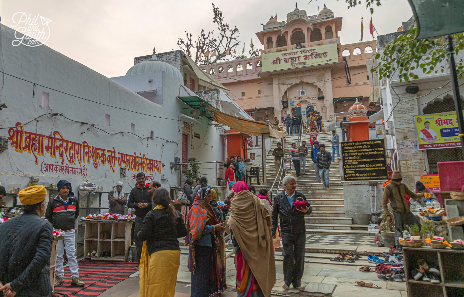 Entrance to the 14th century Brahma Temple - the must see place to visit in Pushkar