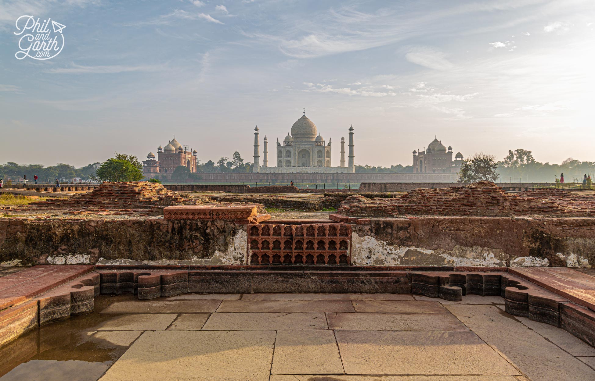 The foundations of the Black Taj Mahal in Mehtab Bagh