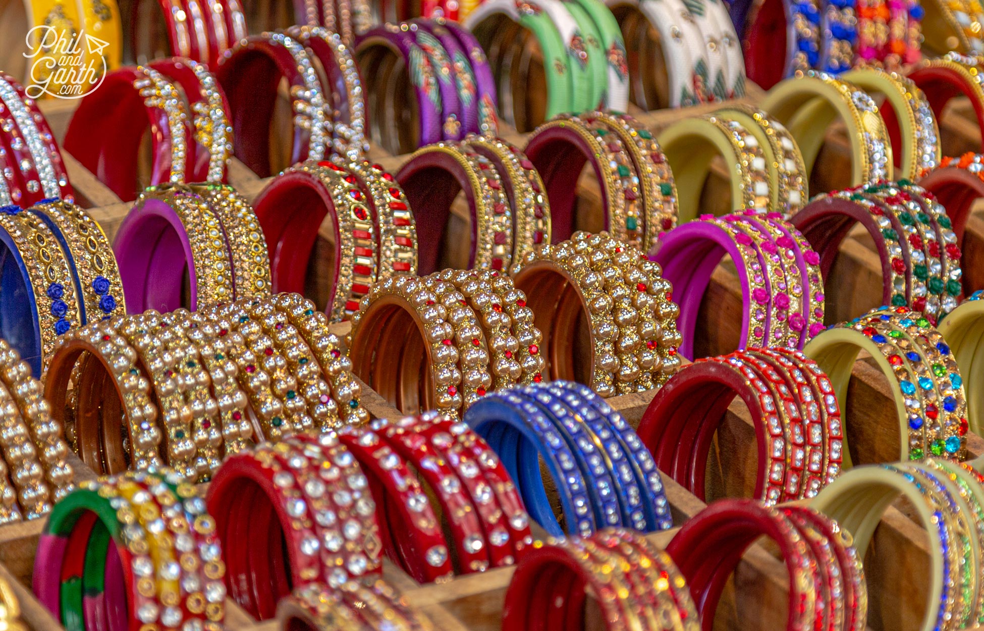 So many colourful bangles for sale in Pushkar's various bazaars