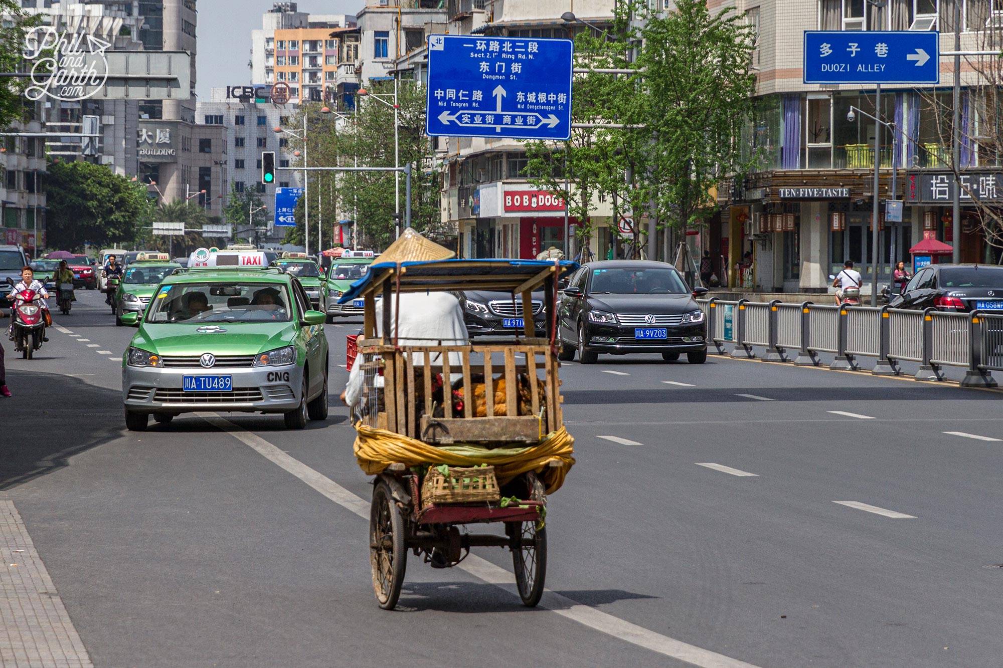 Getting around Chengdu is easy by taxi or the underground Metro