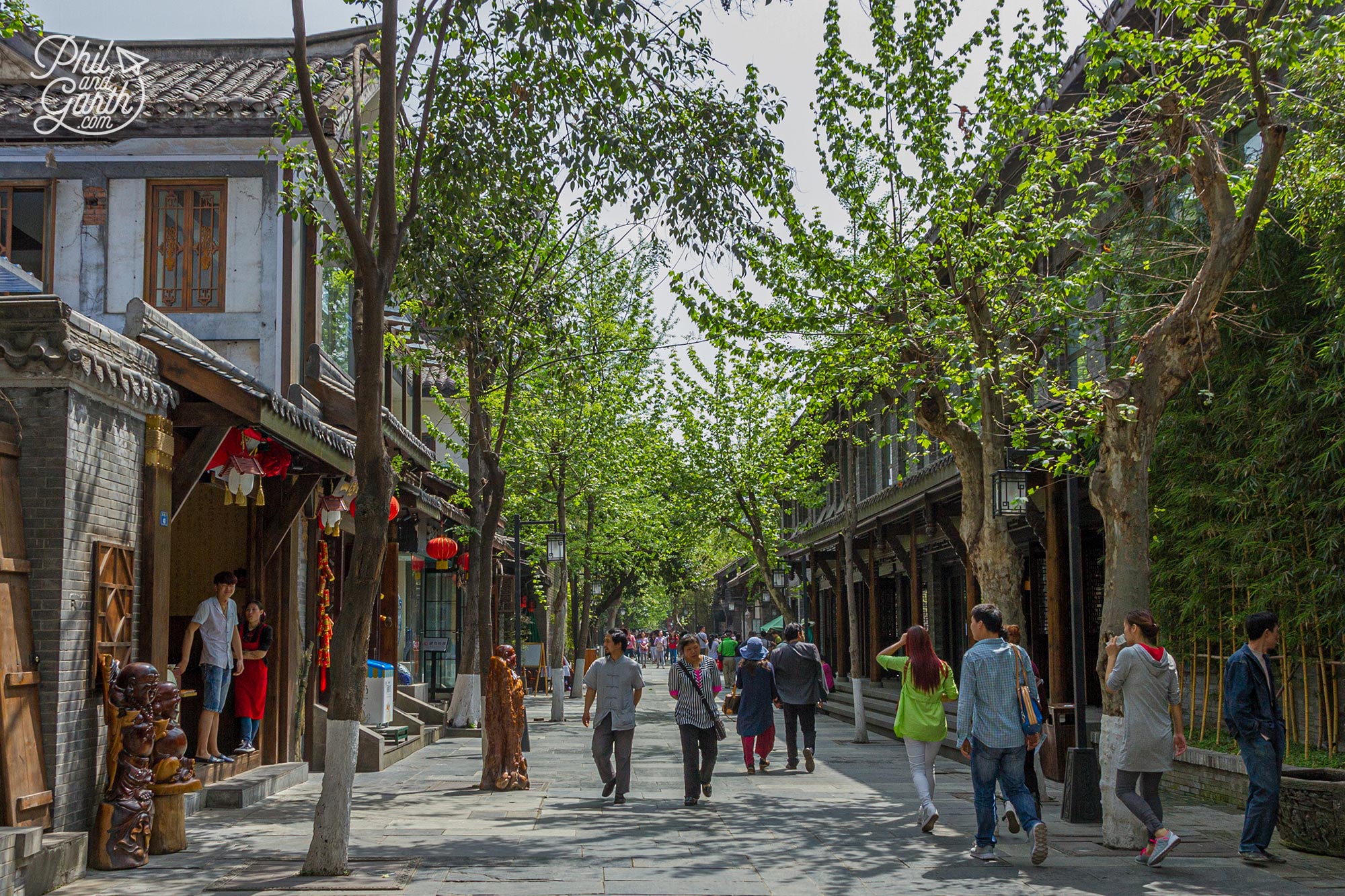 Chengdu's historic wide and narrow alley. 3 streets - Kuan, Zhai and Jing Xiangzi