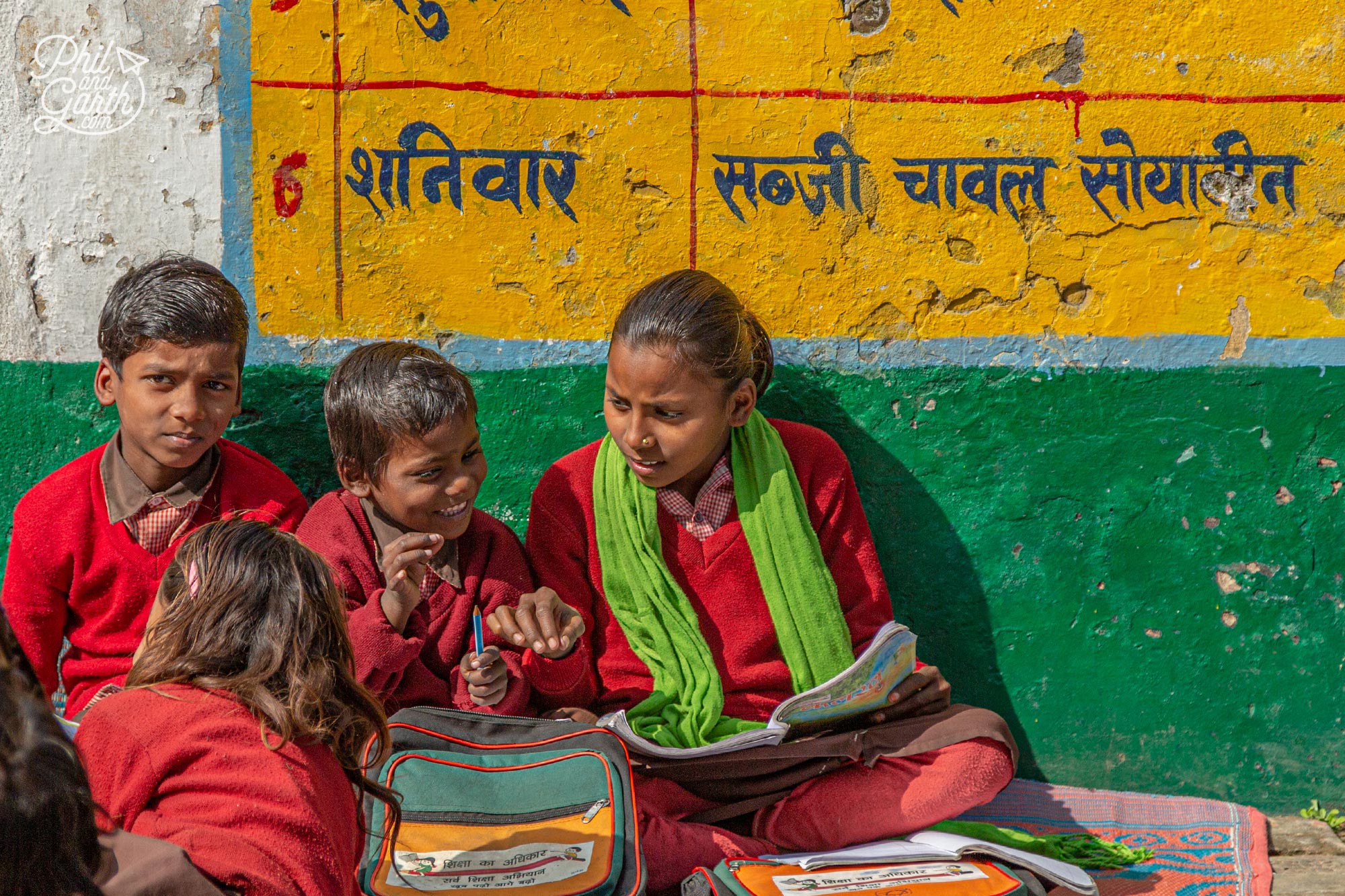 Children from the Sherpur Primary School